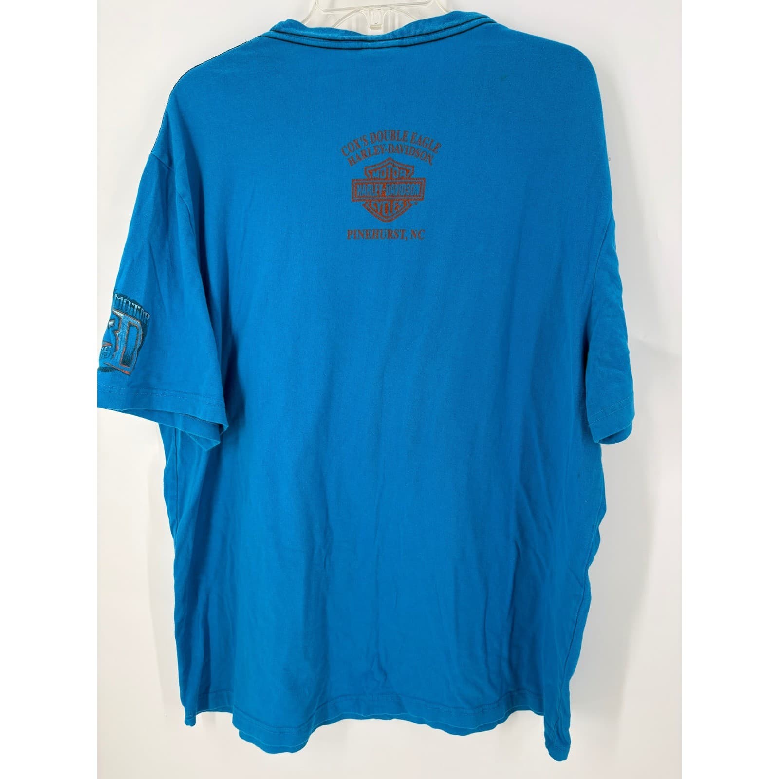 Harley Davidson T Shirt Men's XX Large Blue Cox Double Eagle Pinehurst NC Tee - Thumbnail 3
