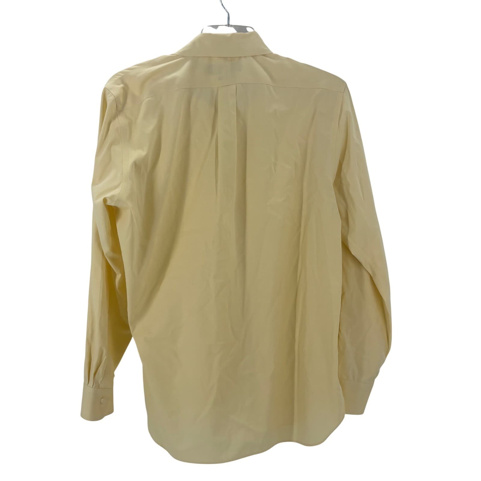 Ralph Lauren Button Down Mens 16 34/35 Shirt Yellow Non-Iron Long Sleeve Pony - Thumbnail 3