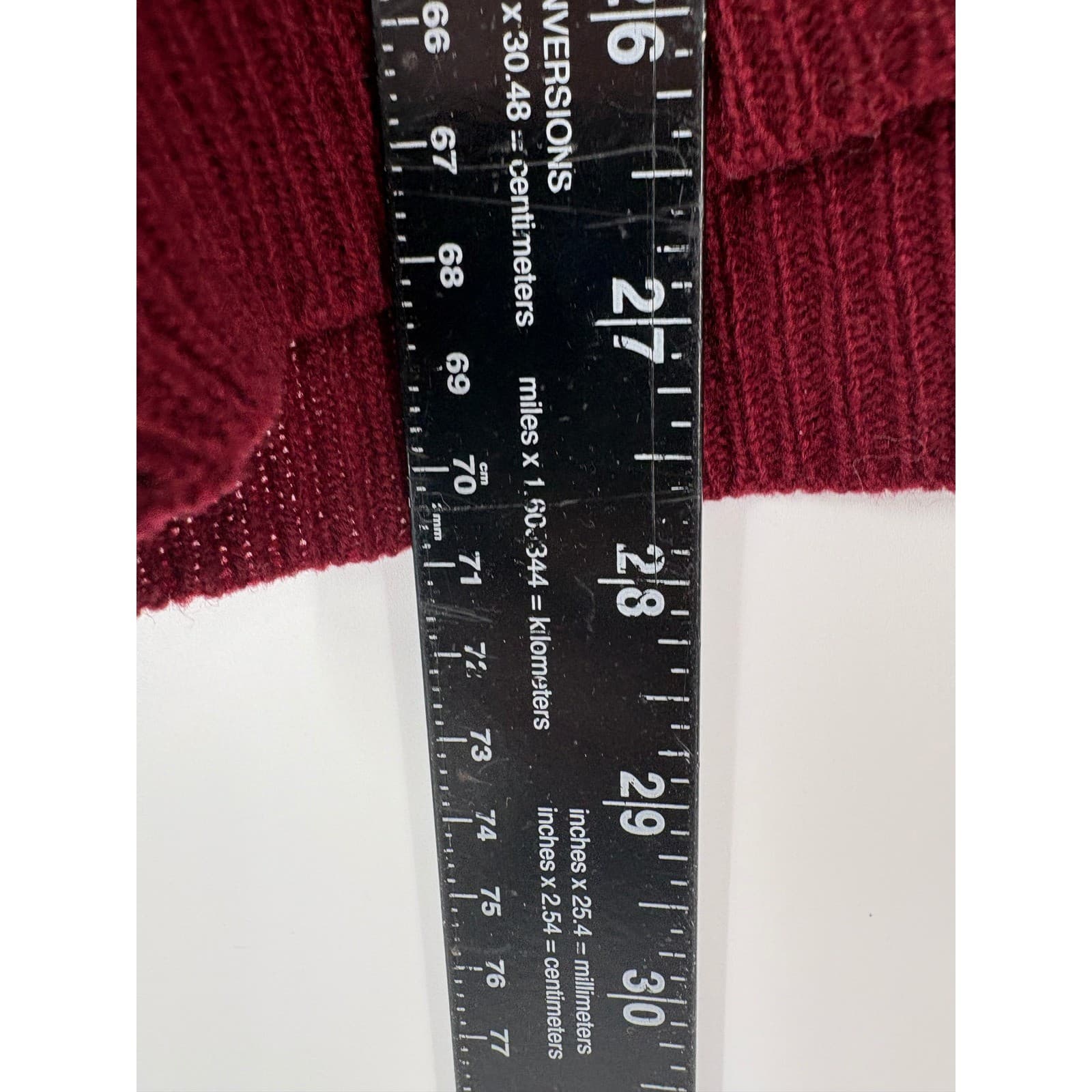 Brooks Brothers Mens V Neck Sweater Vest Burgundy Lambswool XL - Thumbnail 2