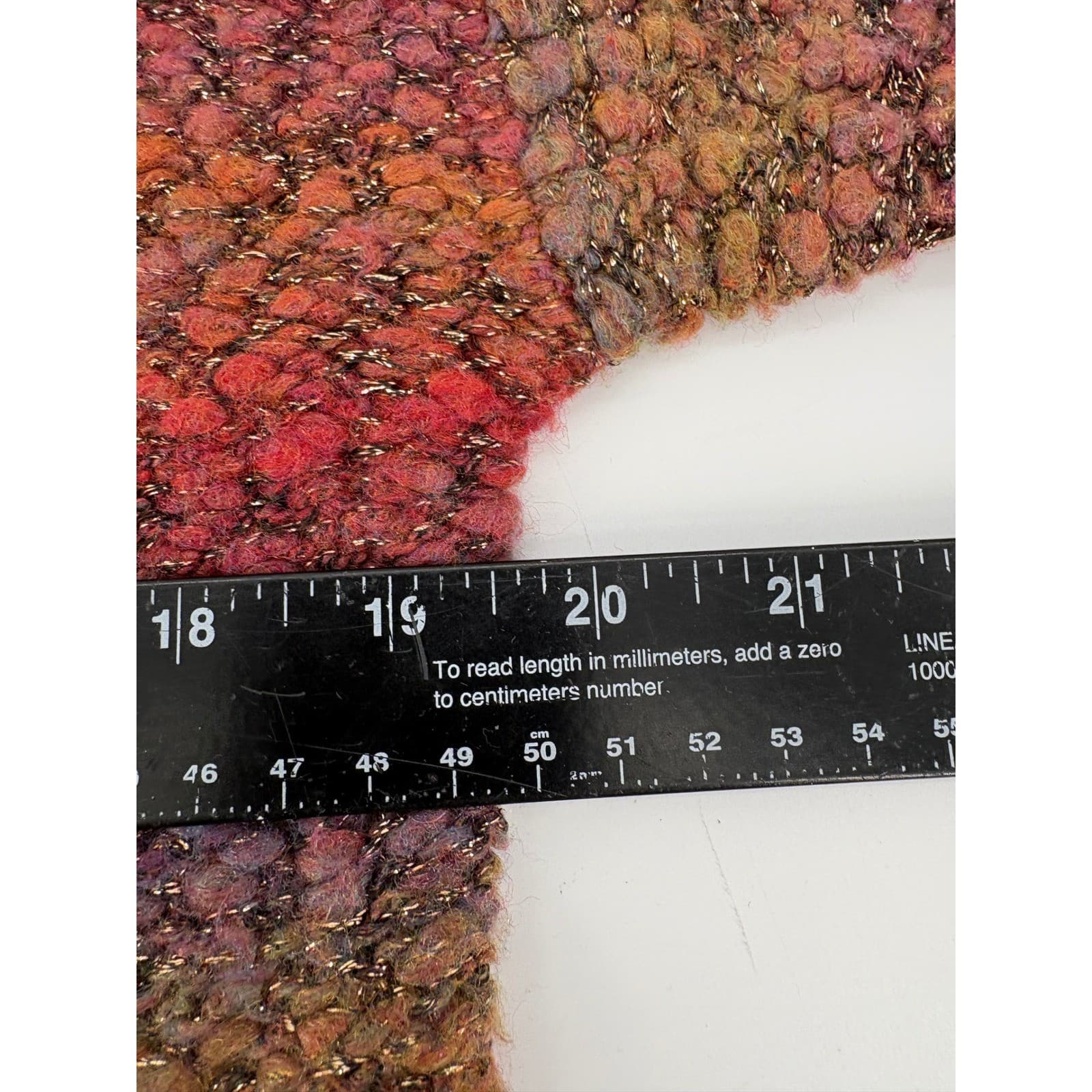 Ruby Rd Petite Womens Sweater Textured Knit Sparkle Stripes Pullover PL - Thumbnail 4