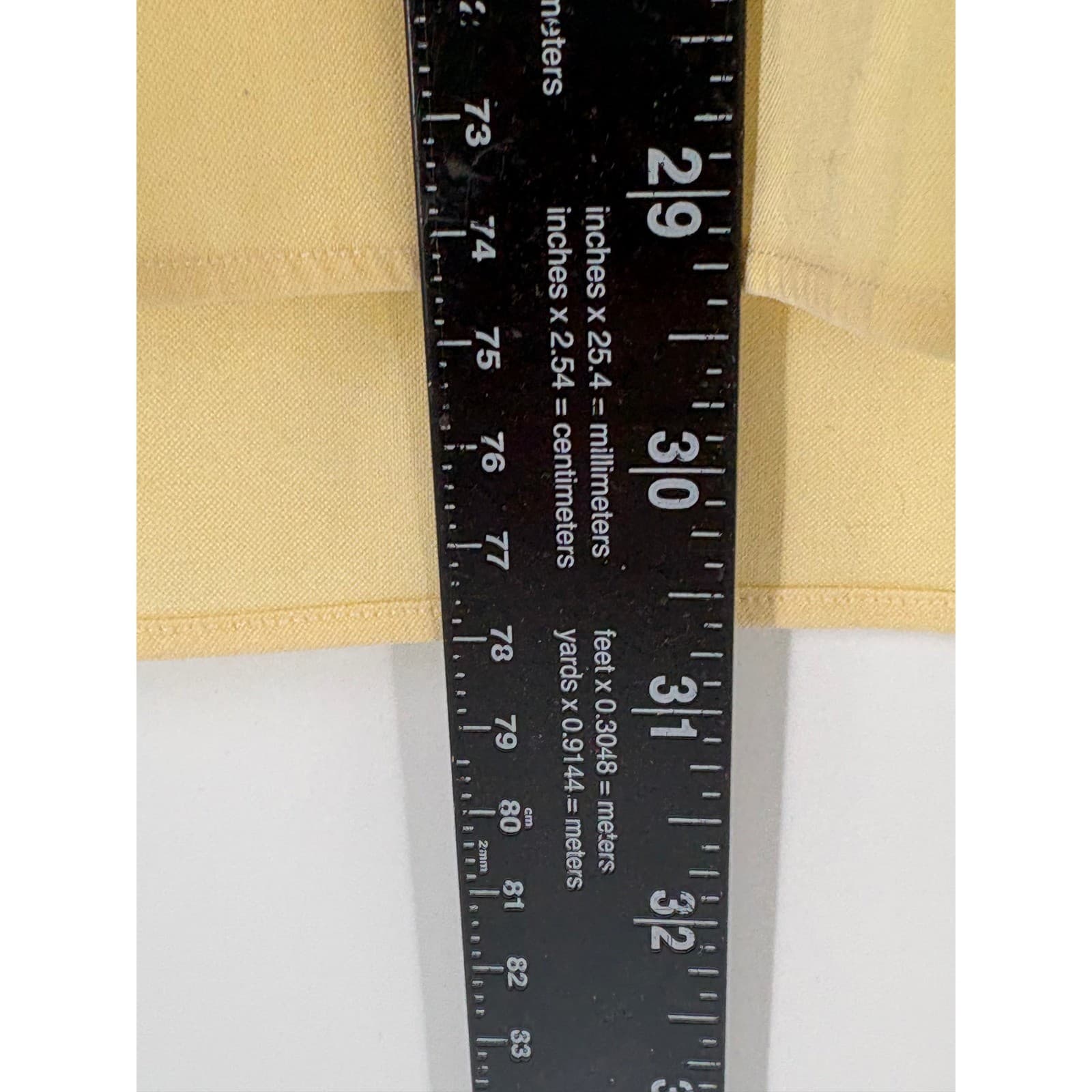 Ralph Lauren Button Down Mens 16 34/35 Shirt Yellow Non-Iron Long Sleeve Pony - Thumbnail 2