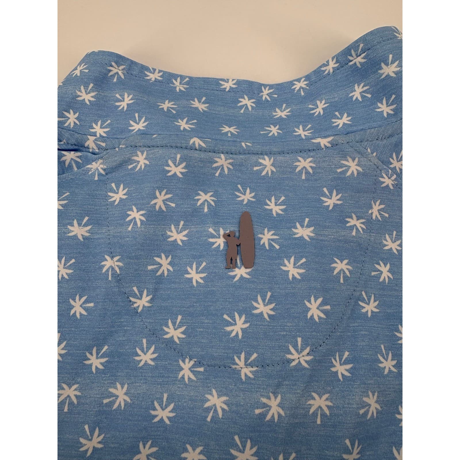 Johnnie O Womens Long Sleeve Quarter Zip Golf Pullover Shirt Blue Print Size 16 - Thumbnail 7