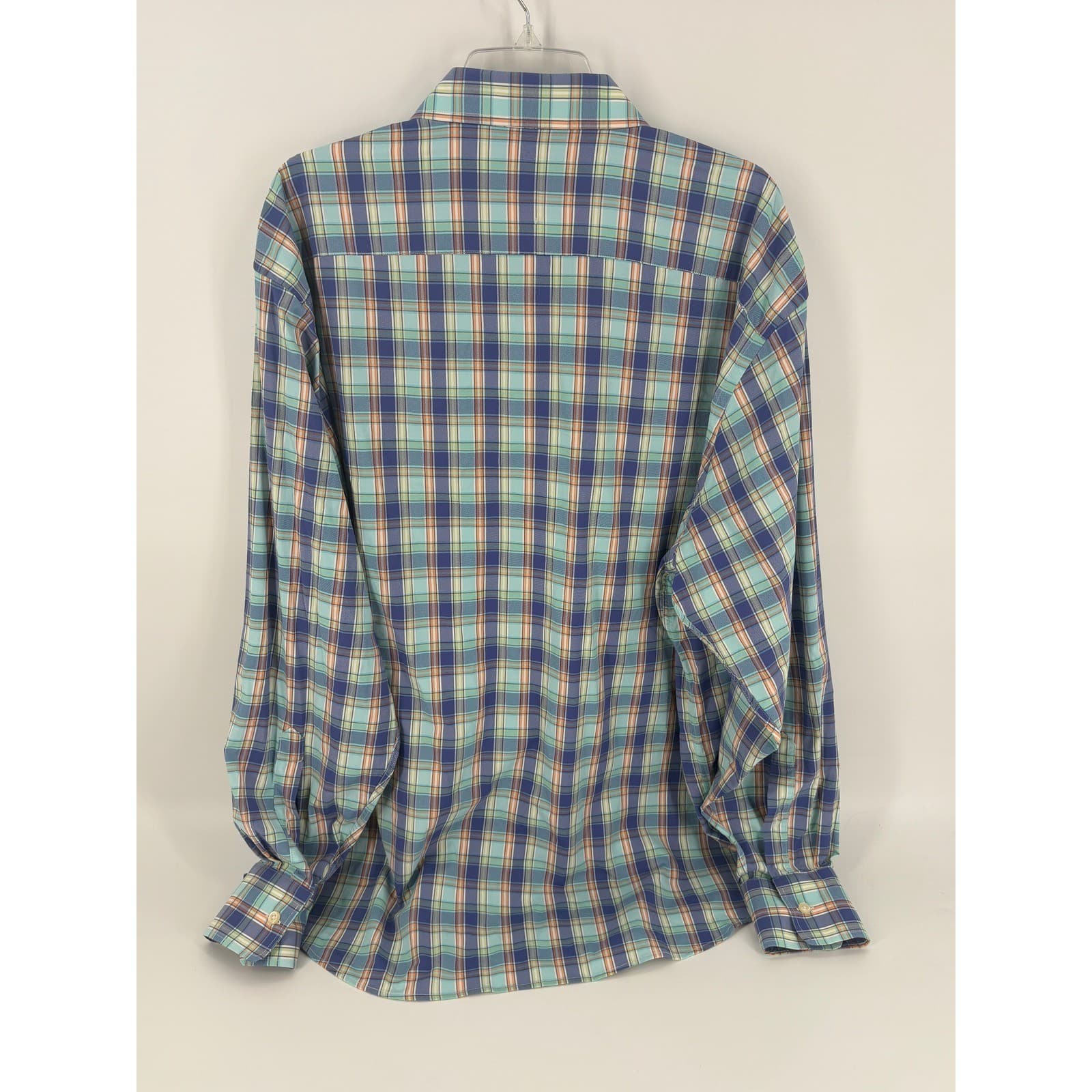 Peter Millar Summer Comfort XXL Plaid Button Down Long Sleeve Shirt - Thumbnail 3