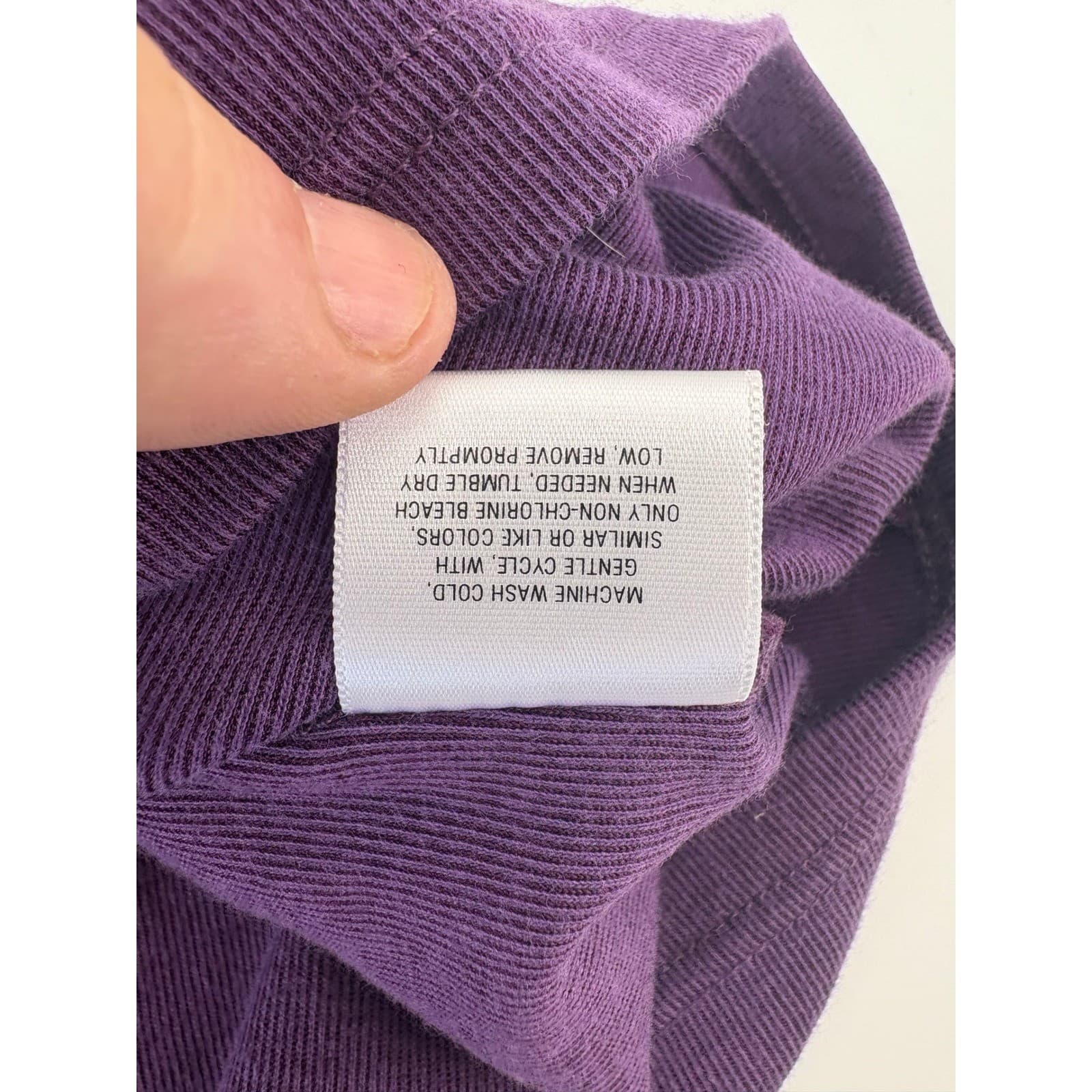 Jaclyn Smith Women's Extra Large Purple Ribbed Knit Short Sleeve Top - Thumbnail 6