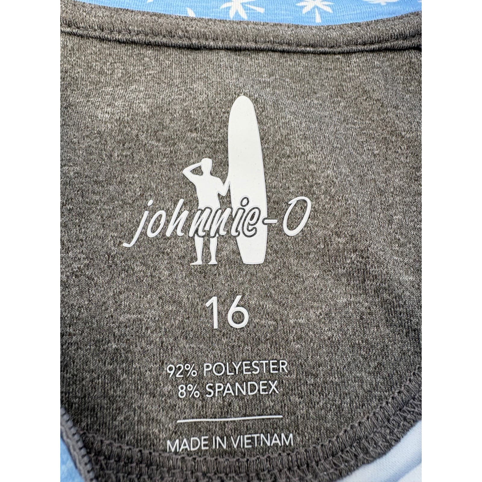 Johnnie O Womens Long Sleeve Quarter Zip Golf Pullover Shirt Blue Print Size 16 - Thumbnail 4