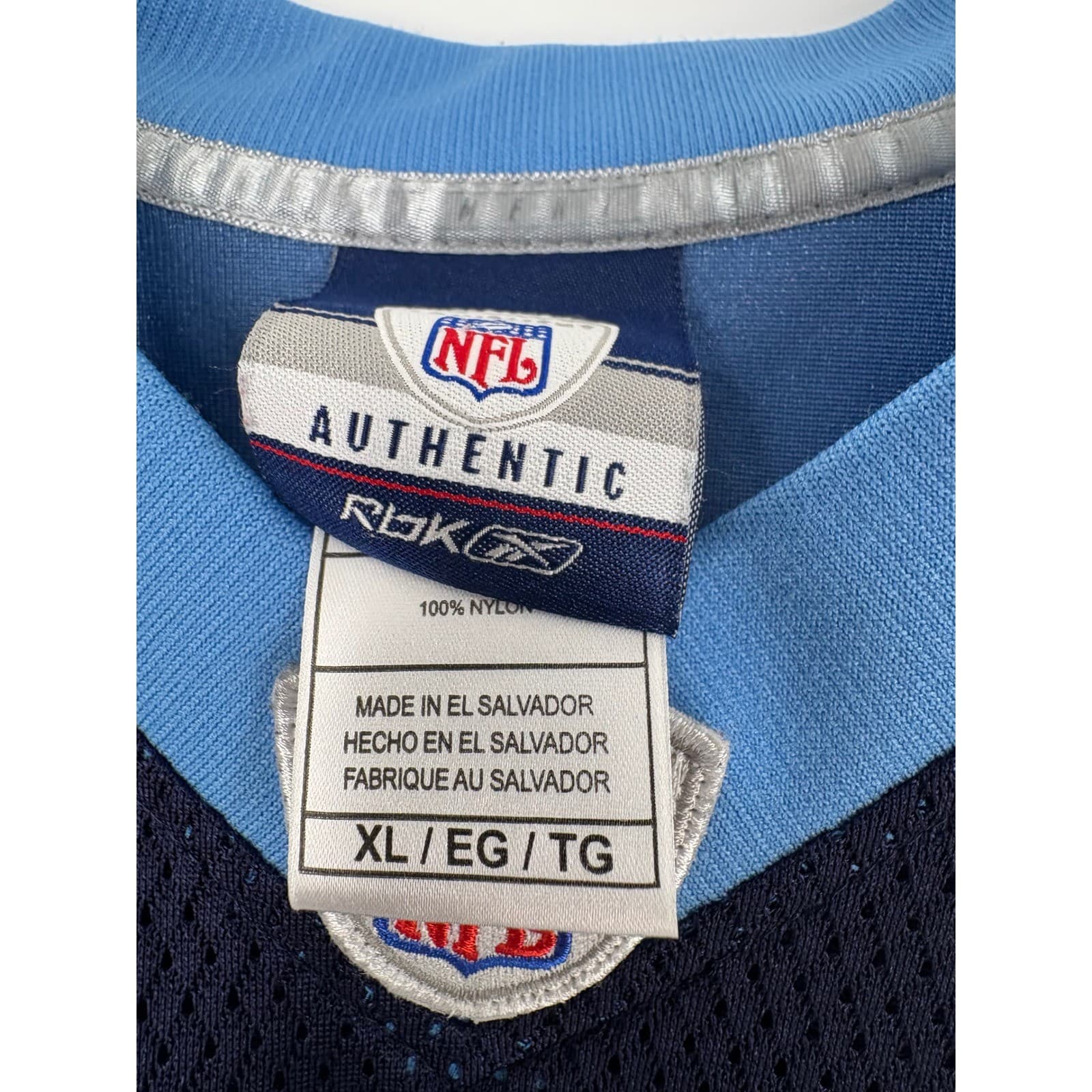 Reebok Tennessee Titans Vince Young #10 NFL Jersey XL Football Mesh Blue - Thumbnail 3