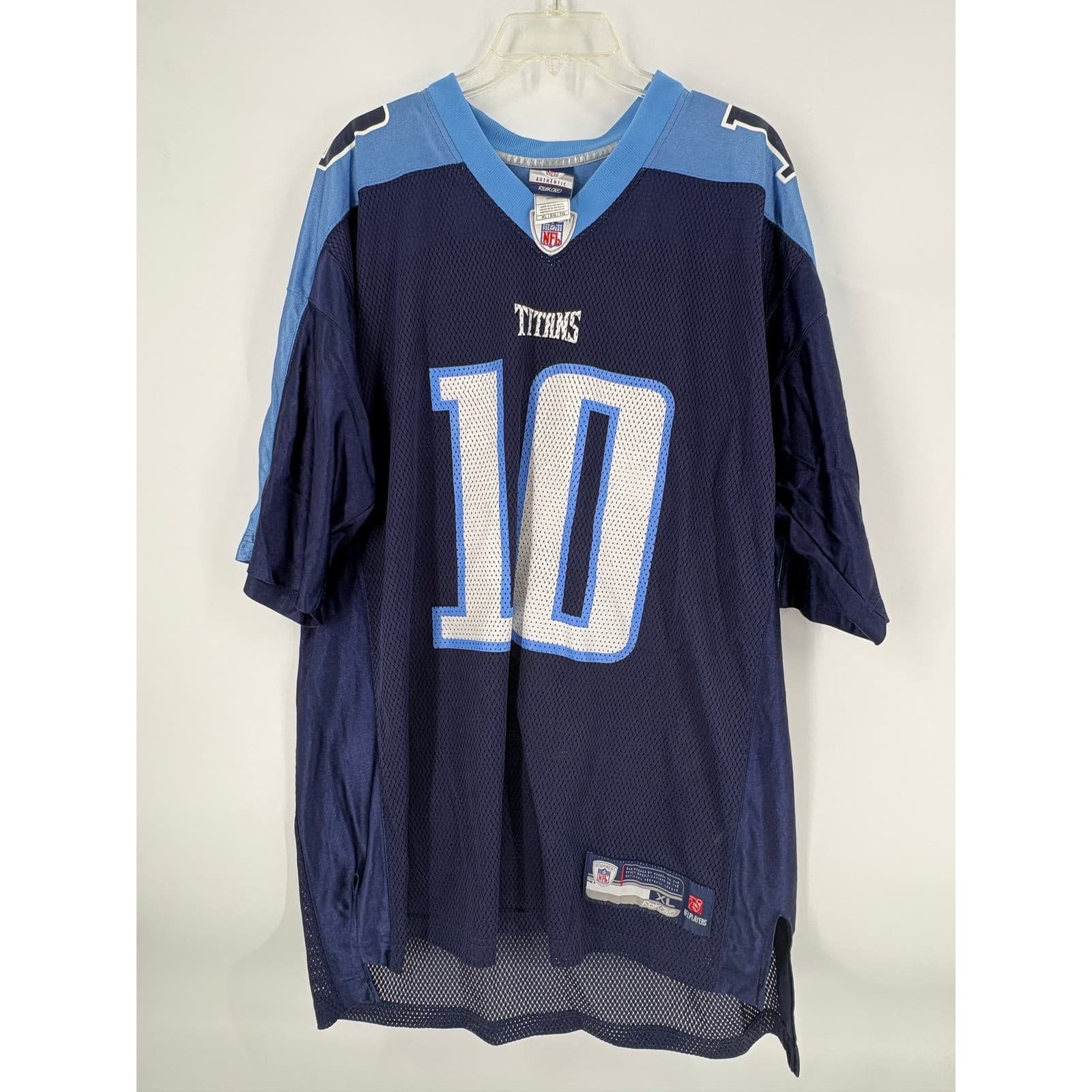Reebok Tennessee Titans Vince Young #10 NFL Jersey XL Football Mesh Blue - Thumbnail 2