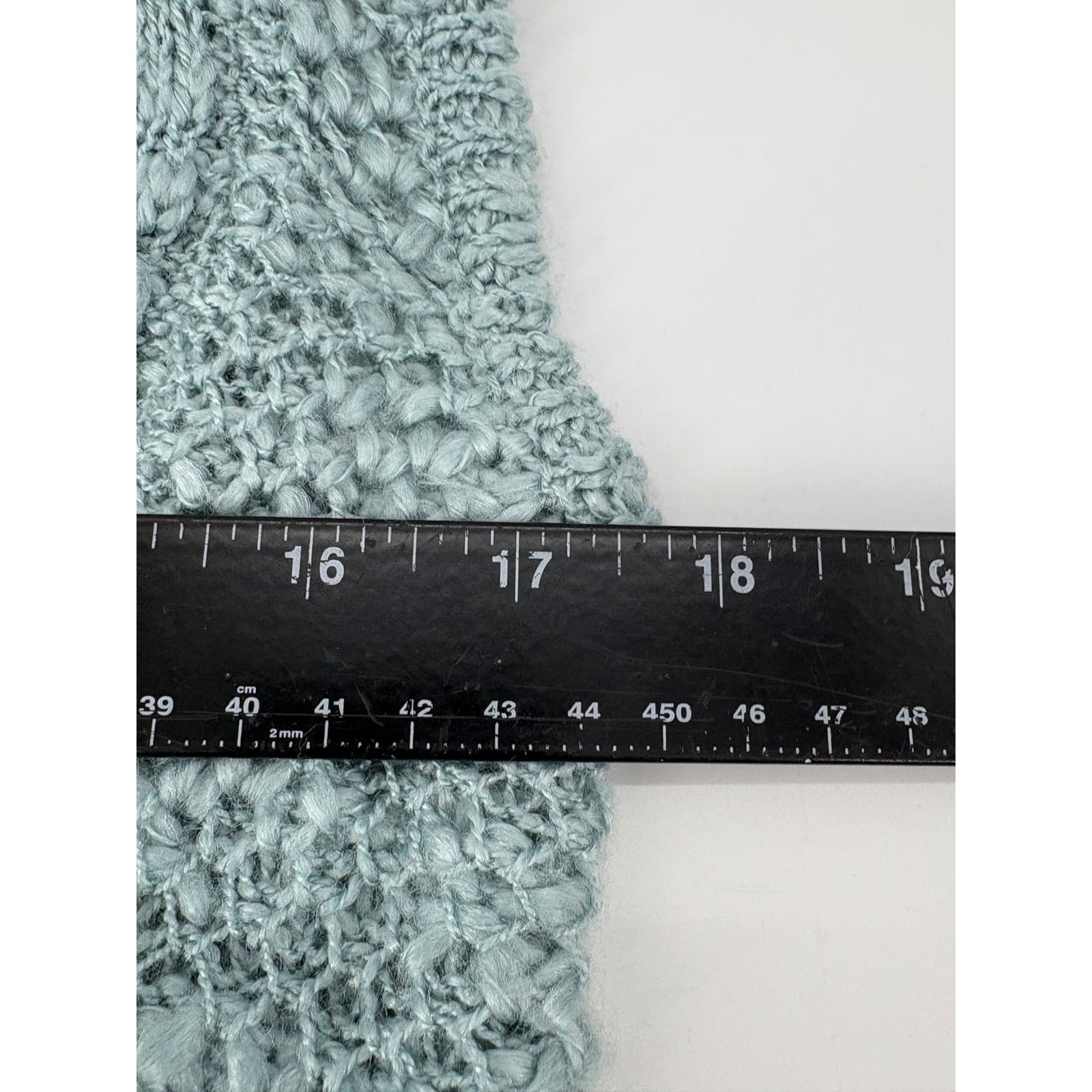 COS COB Teal Cable Knit V Neck Sleeveless Sweater Vest Women's Size S - Thumbnail 5