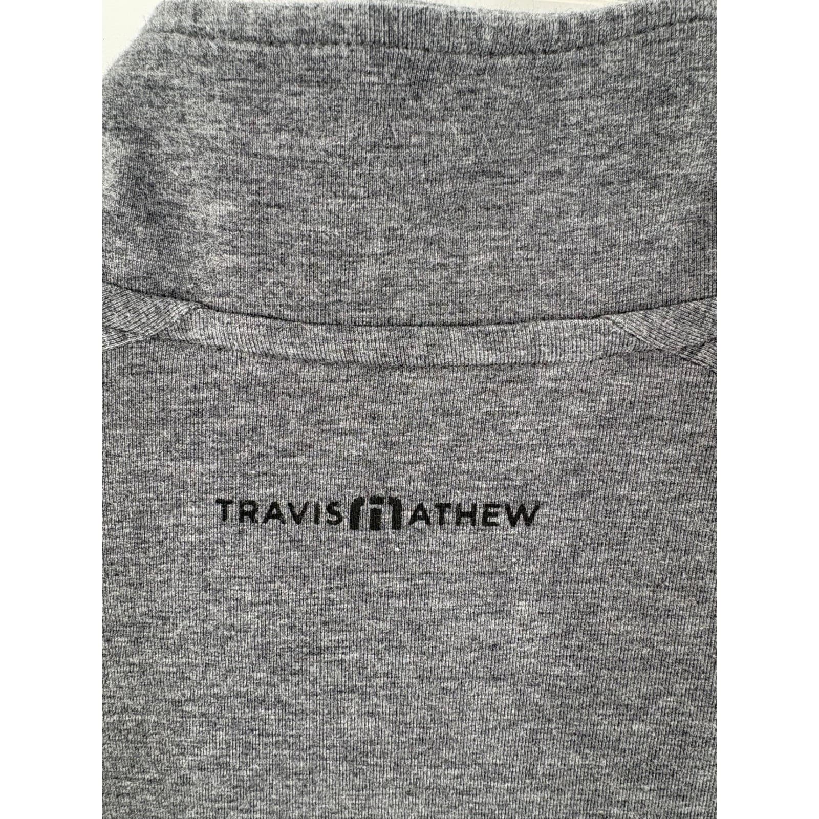 Travis Mathew Mens Gray Quarter Zip Pullover The Crossings Carlsbad Size L - Thumbnail 4