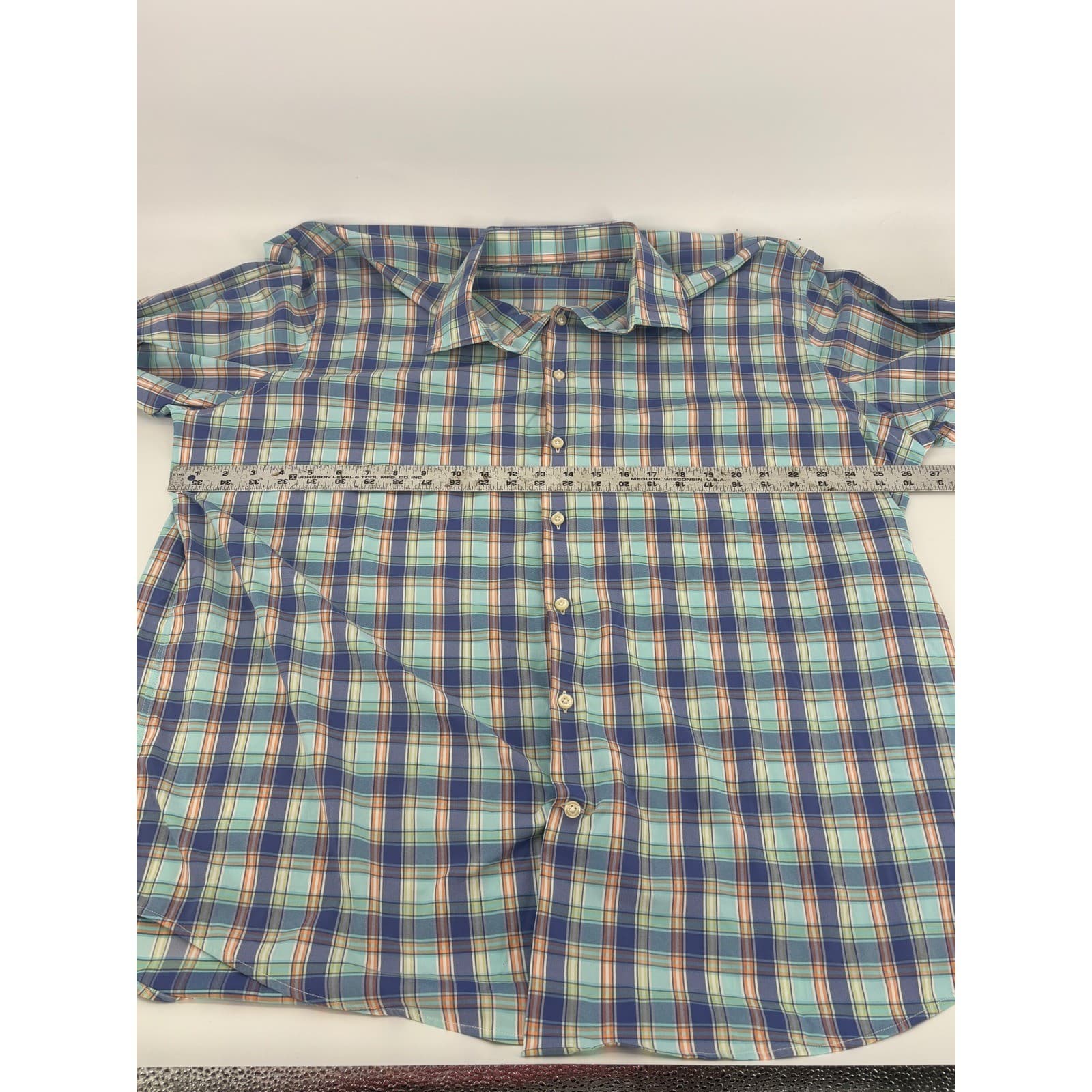 Peter Millar Summer Comfort XXL Plaid Button Down Long Sleeve Shirt - Thumbnail 5