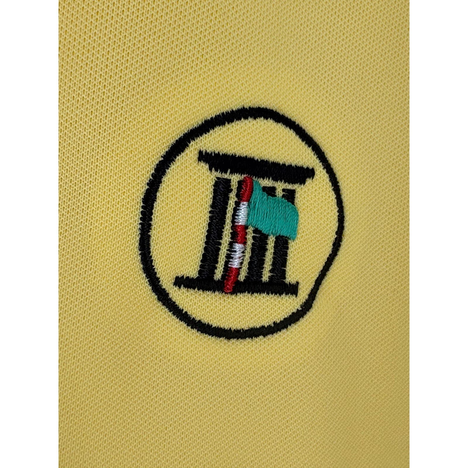 Donald Ross Sport Polo Mens L Shirt Yellow National Senior Amateur Hall of Fame - Thumbnail 3