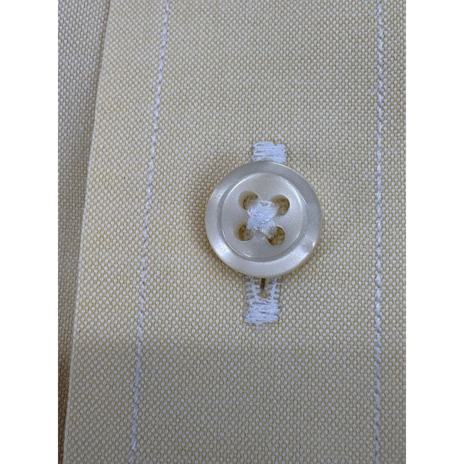 Ralph Lauren Button Down Mens 16 34/35 Shirt Yellow Non-Iron Long Sleeve Pony - Thumbnail 7