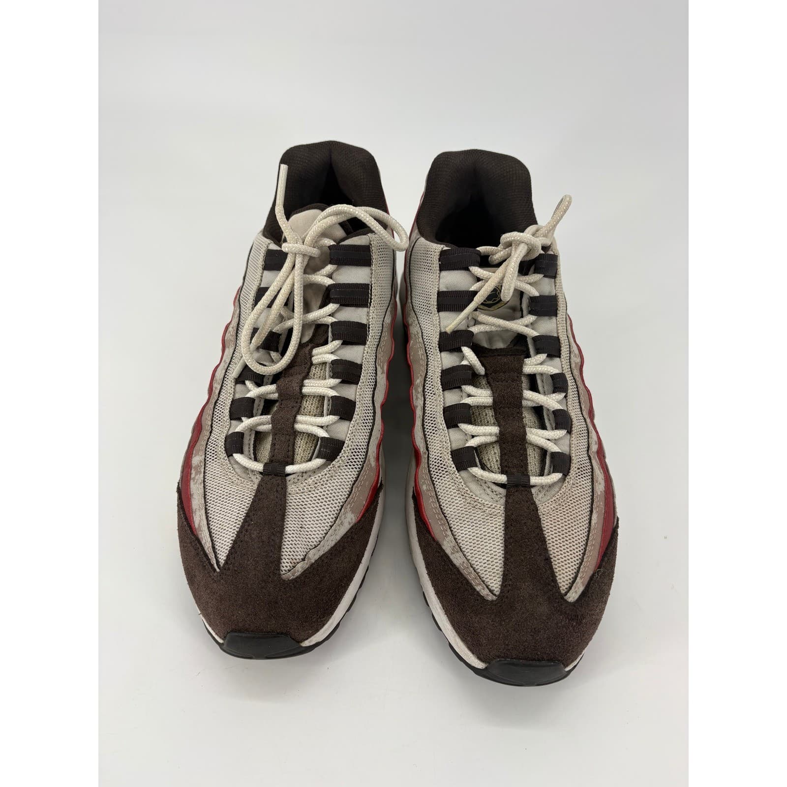 Nike Air Max 95 DQ9016 001 Mens Soccer FC Beige Brown Red Sz 10 - Thumbnail 4