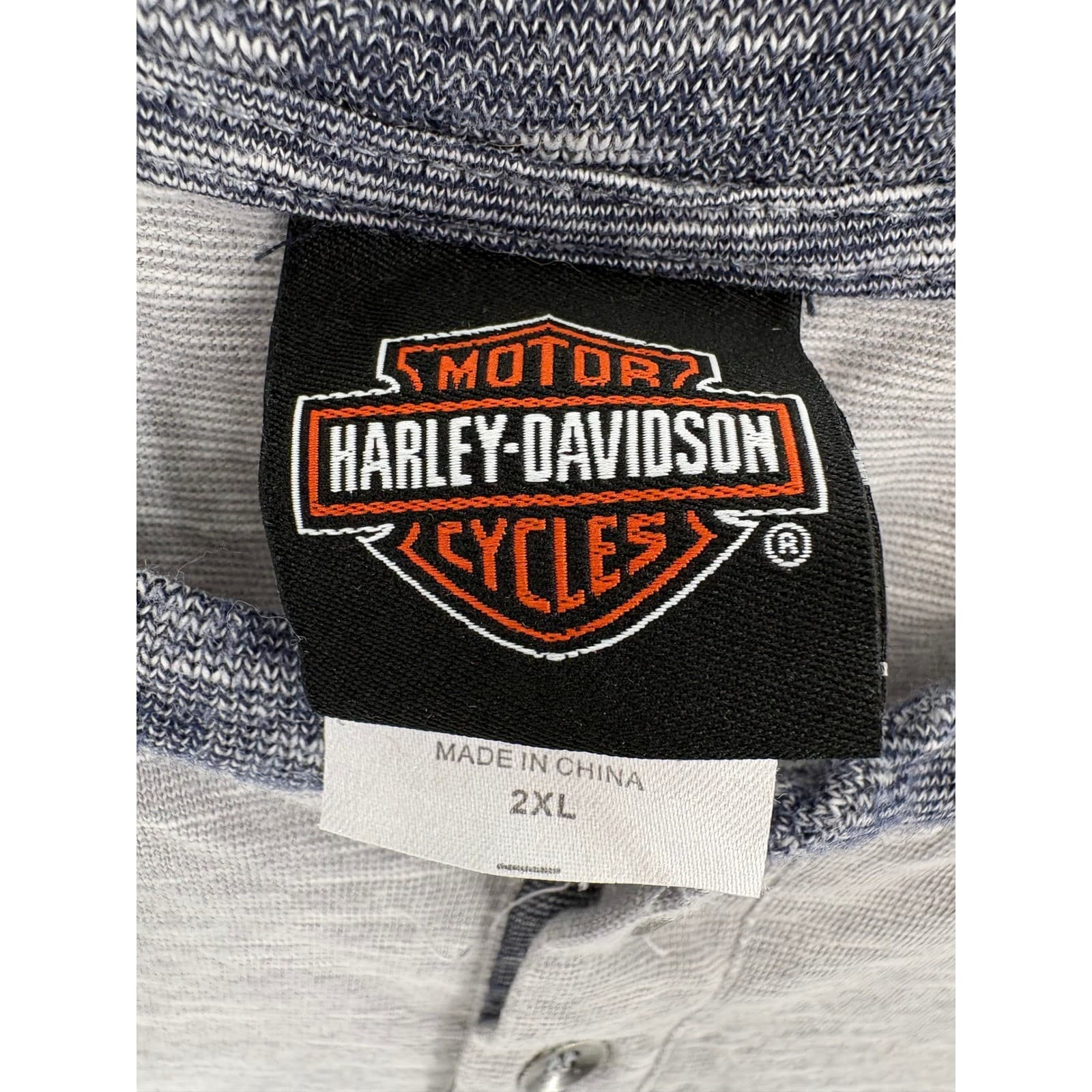 Harley Davidson Cole Family Dealerships Raglan T Shirt Mens 2XL Gray Blue - Thumbnail 5