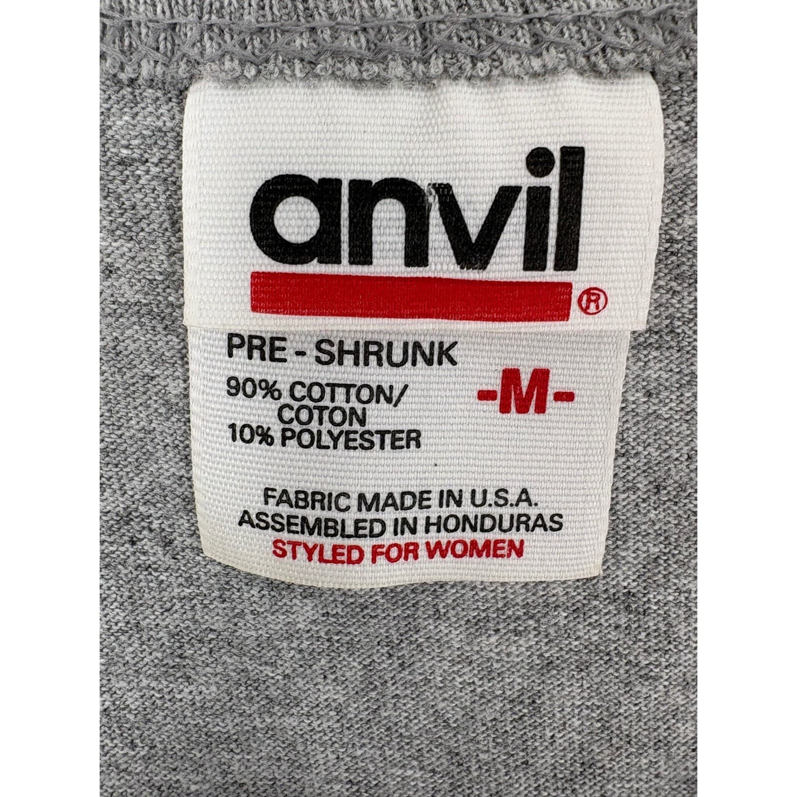 Anvil All Girl All Game Basketball Tank Top Women's Medium Gray Cotton Blend - Thumbnail 2
