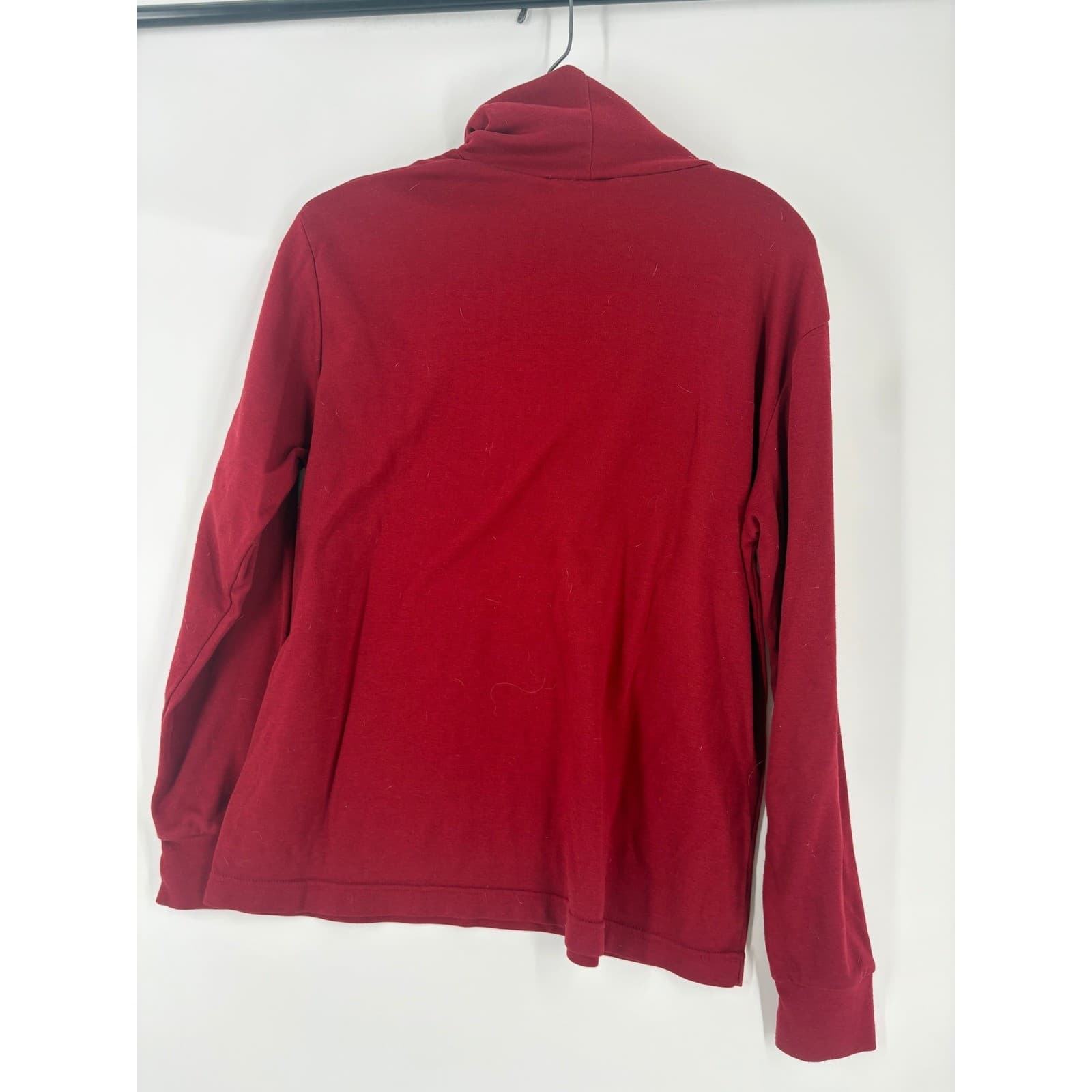 Carriage Court Sport Womens Red Long Sleeve Turtleneck Top Size M - Thumbnail 2