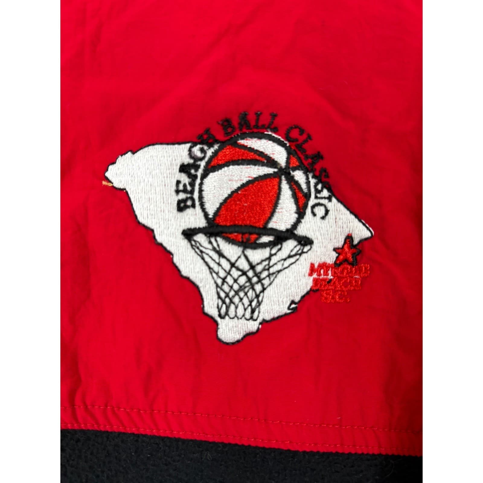 Beach Ball Classic Basketball Sweatshirt Red Black Mens XLarge Made in USA - Thumbnail 3