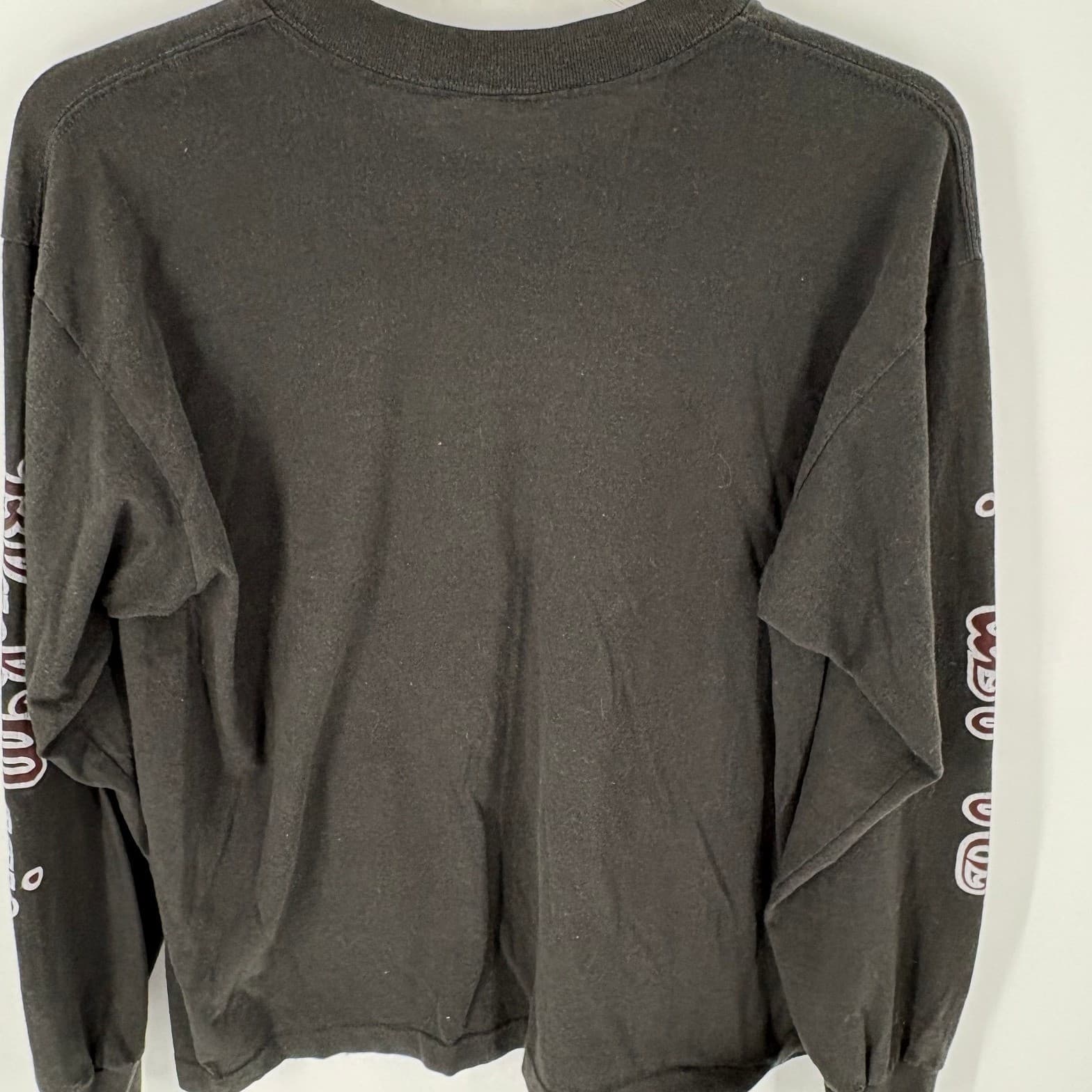HEF-T JAYS Carolina Script Long Sleeve T Shirt Black Graphic Tee - Thumbnail 2