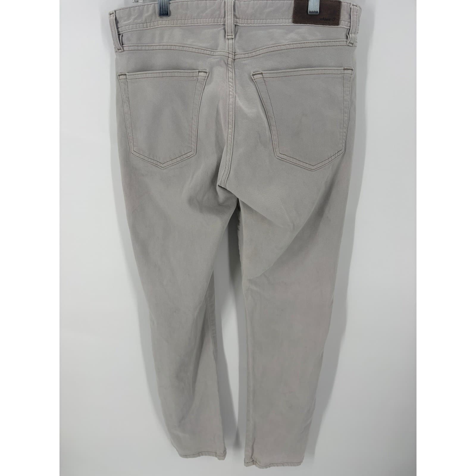 Johnnie-O Men's Light Gray Casual Relaxed Fit Chinos Pants Size 32x29 - Thumbnail 3