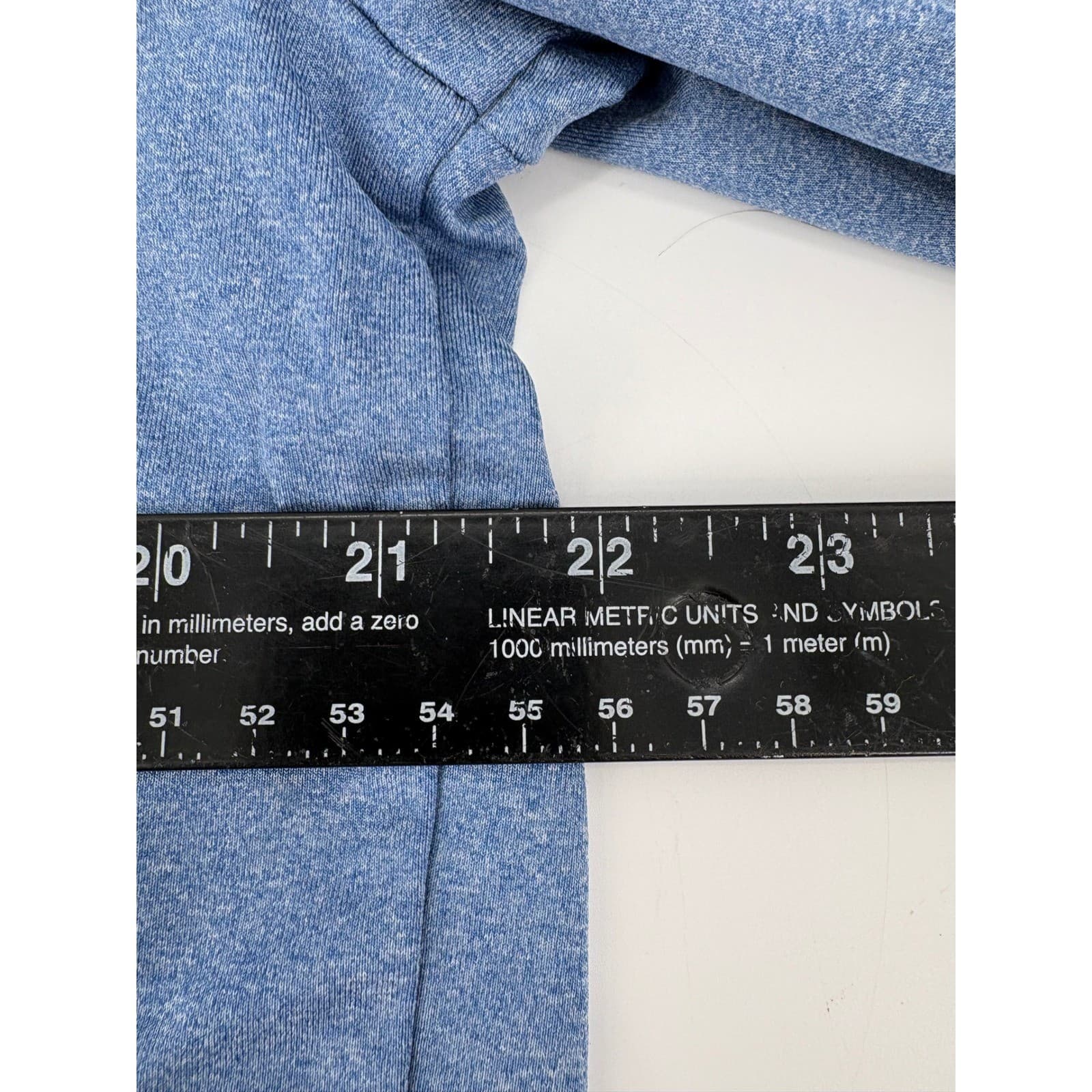 Johnnie O Mens Blue Heather 1/4 Zip Long Sleeve Pullover Top Size L - Thumbnail 7