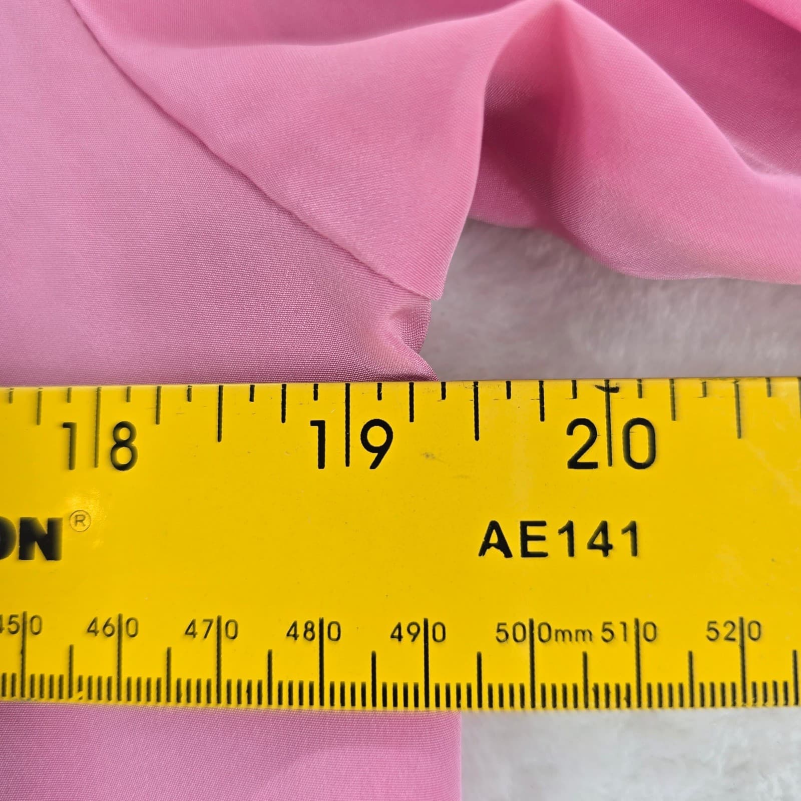 Evan Picone Blouse Womens 10 Button Front Pink Navy Blue Contrast Trim Pocket - Thumbnail 3