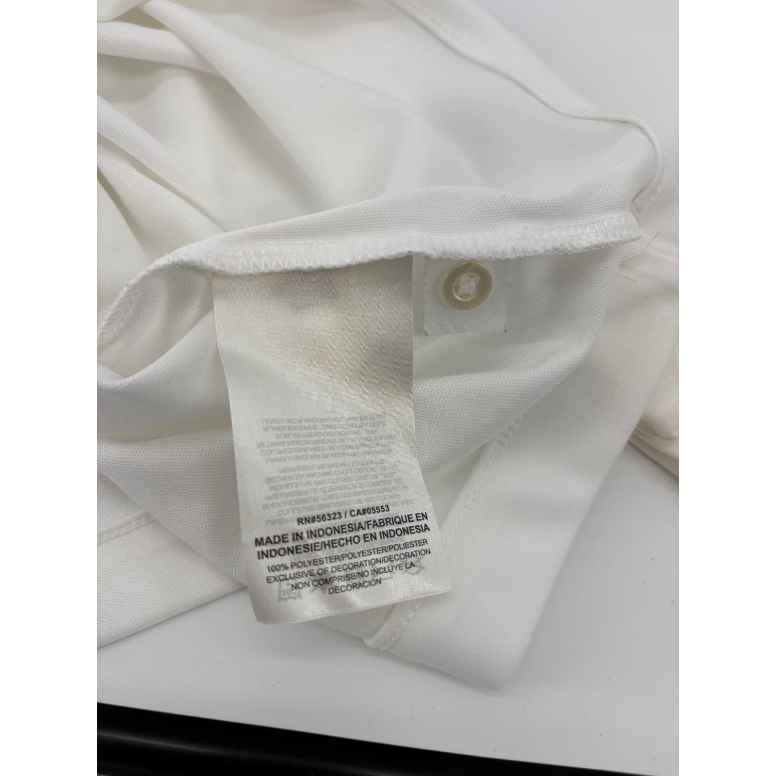 Nike Dri Fit White Long Sleeve Beach Ball Classic Basketball Polo Shirt Mens S - Thumbnail 8