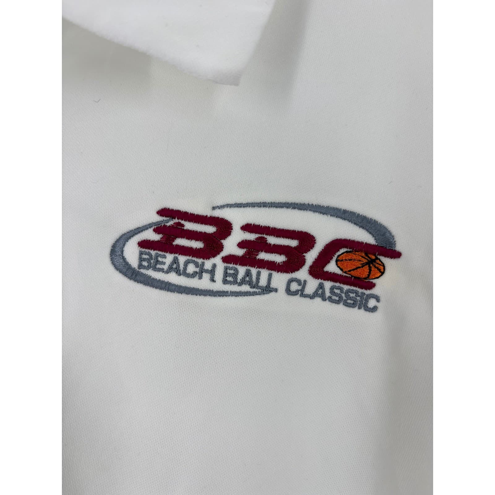 Nike Dri Fit White Long Sleeve Beach Ball Classic Basketball Polo Shirt Mens S - Thumbnail 4