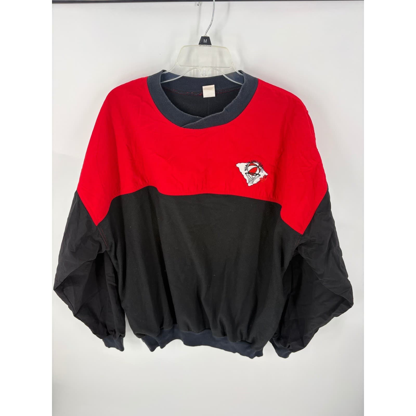 Beach Ball Classic Basketball Sweatshirt Red Black Mens XLarge Made in USA