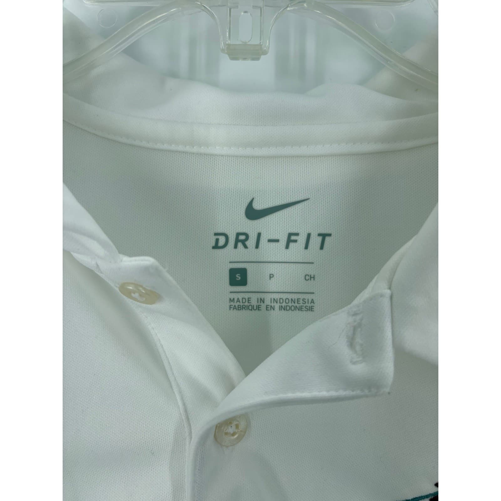 Nike Dri Fit White Long Sleeve Beach Ball Classic Basketball Polo Shirt Mens S - Thumbnail 3