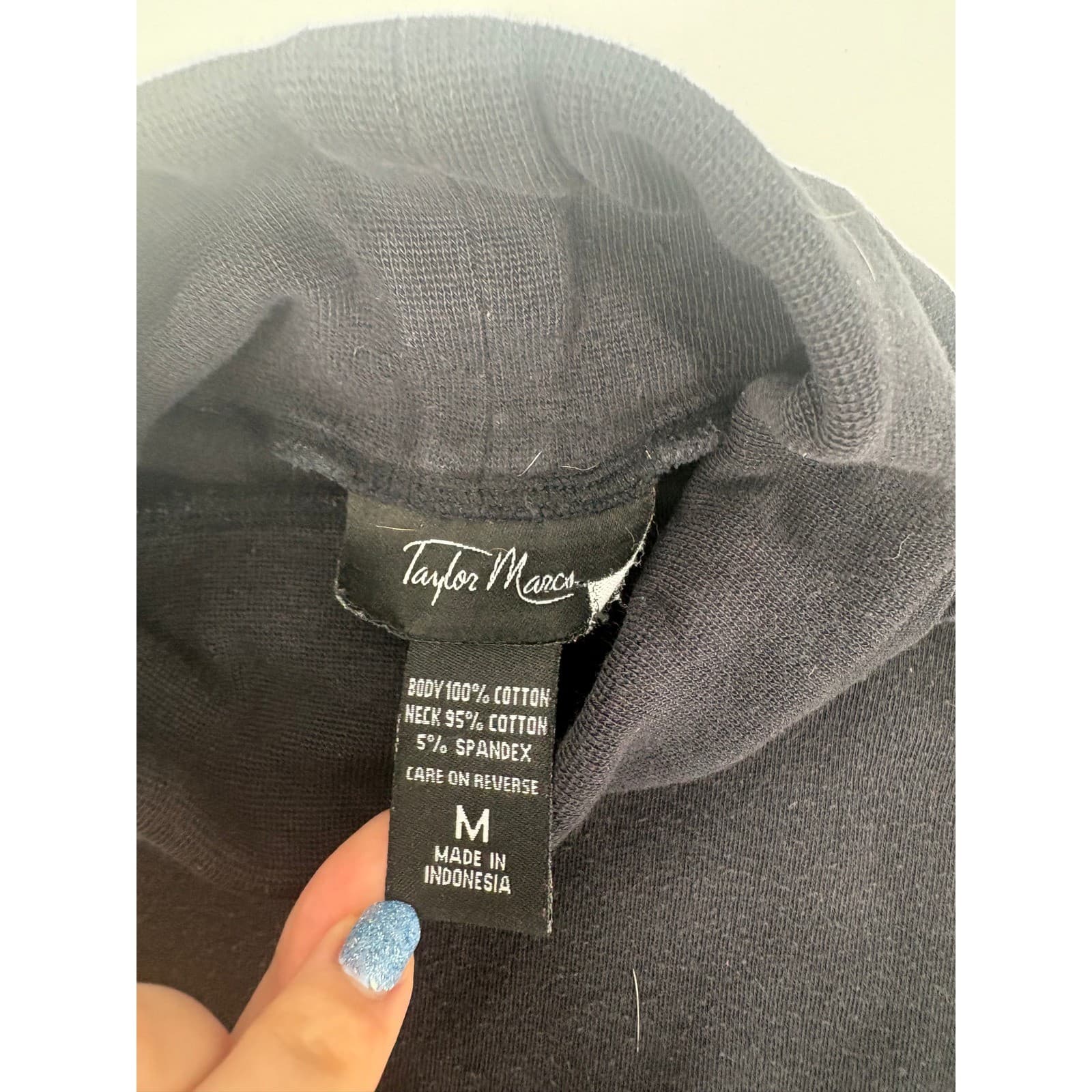 Taylor Lane Black Long Sleeve Turtleneck Top Women's Size Medium - Thumbnail 3