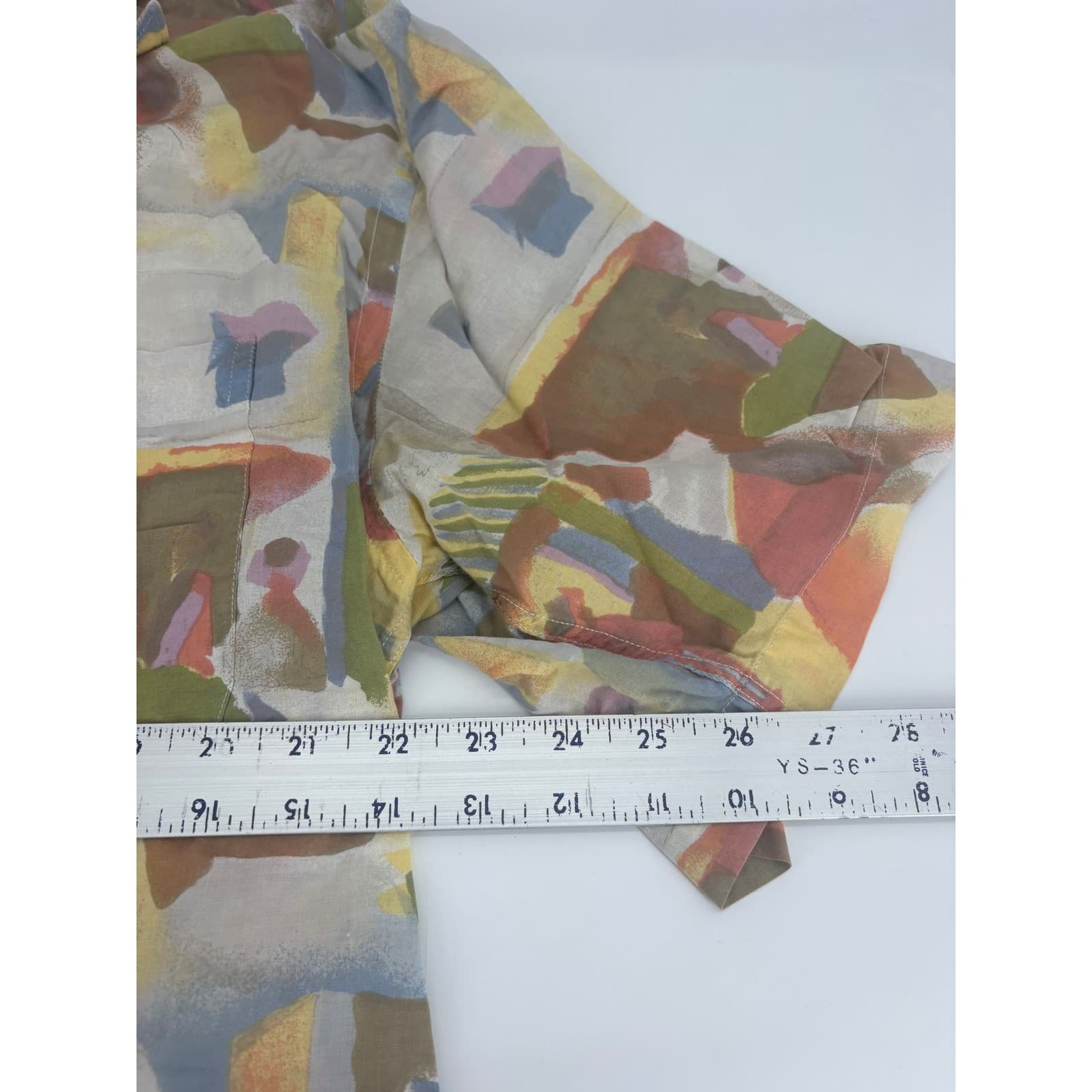 Riscatio Portofino Made in Italy XL Button Up Abstract Print Shirt - Thumbnail 4