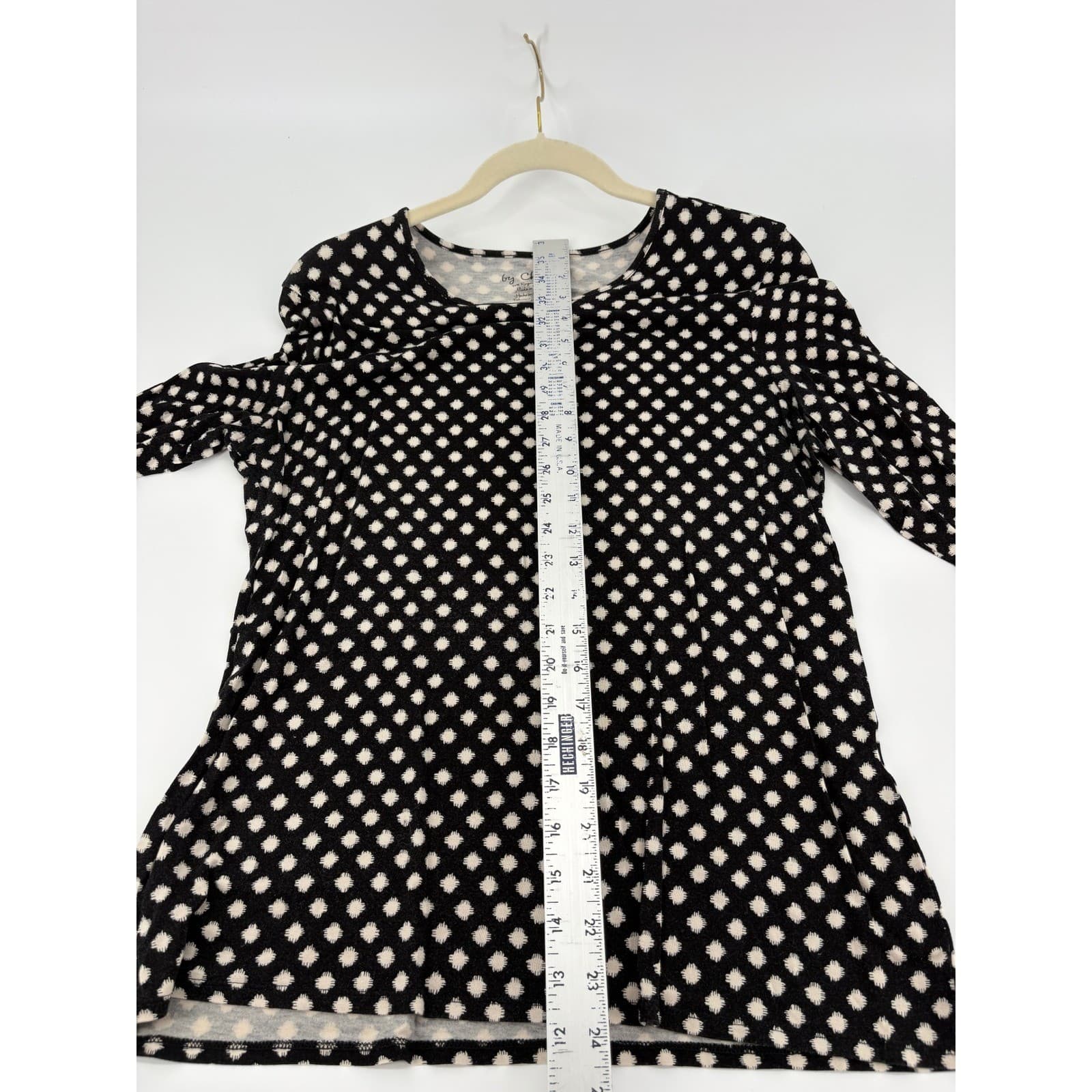 Chicos Women's Black & White Diamond Print Long Sleeve Top, Size 2, Casual * - Thumbnail 5