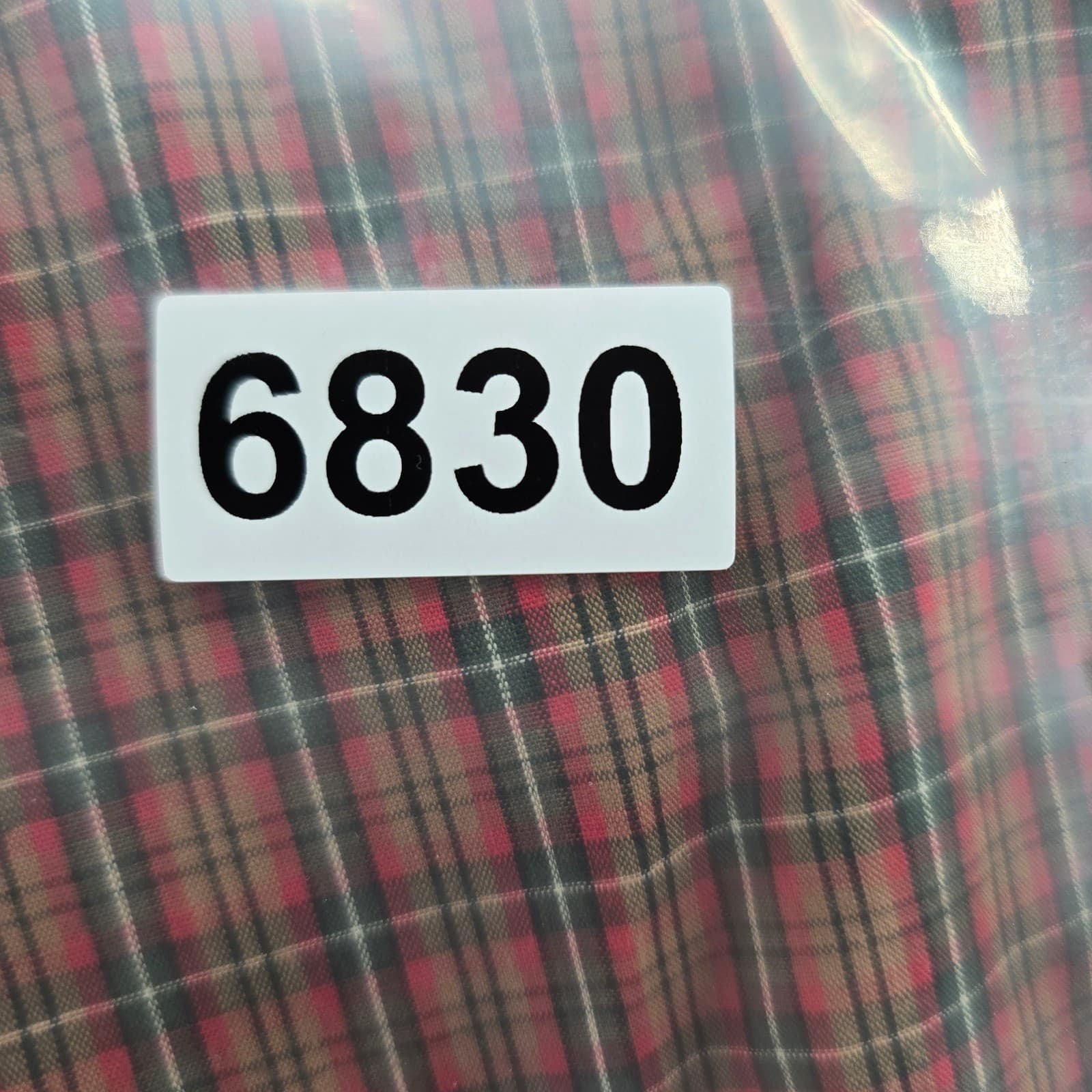 Saddlebred Button Down Shirt Mens L Long Sleeve Red Green Plaid Cotton Blend - Thumbnail 6