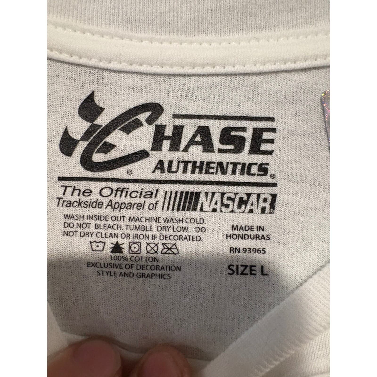 Chase Authentics T-Shirt Womens L Danica Patrick NASCAR Racing Graphic Large - Thumbnail 2