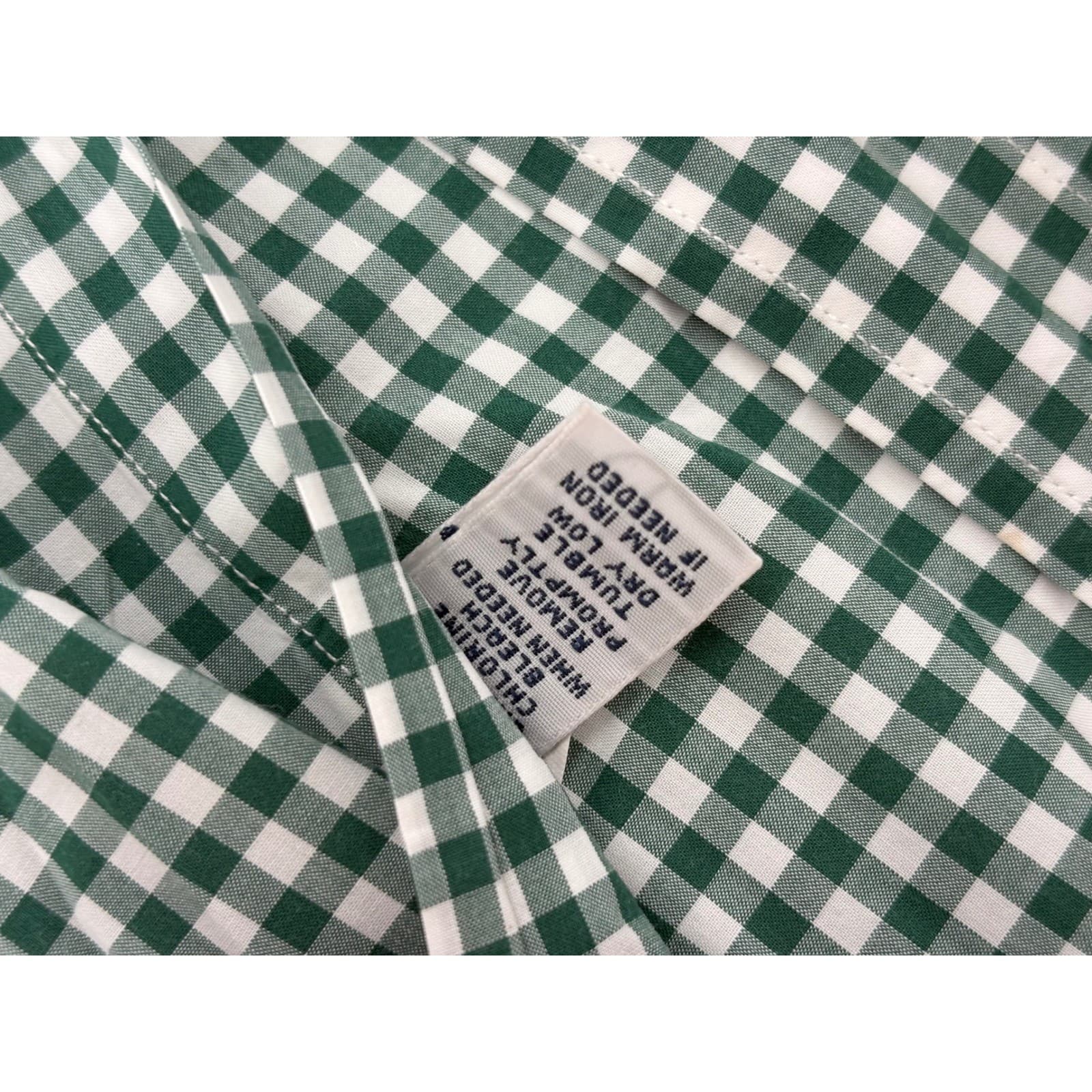 Ralph Lauren Gingham Button Down Shirt XXL Green Mens - Thumbnail 3