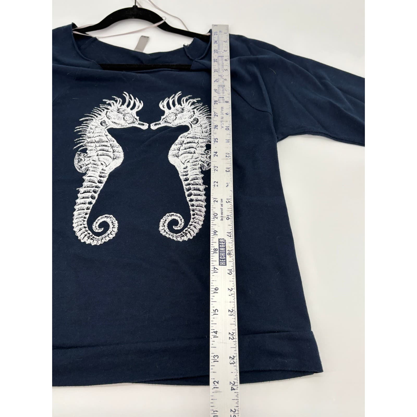 Next Level Apparel Seahorse Graphic Navy Blue Pullover shirt * - Thumbnail 6