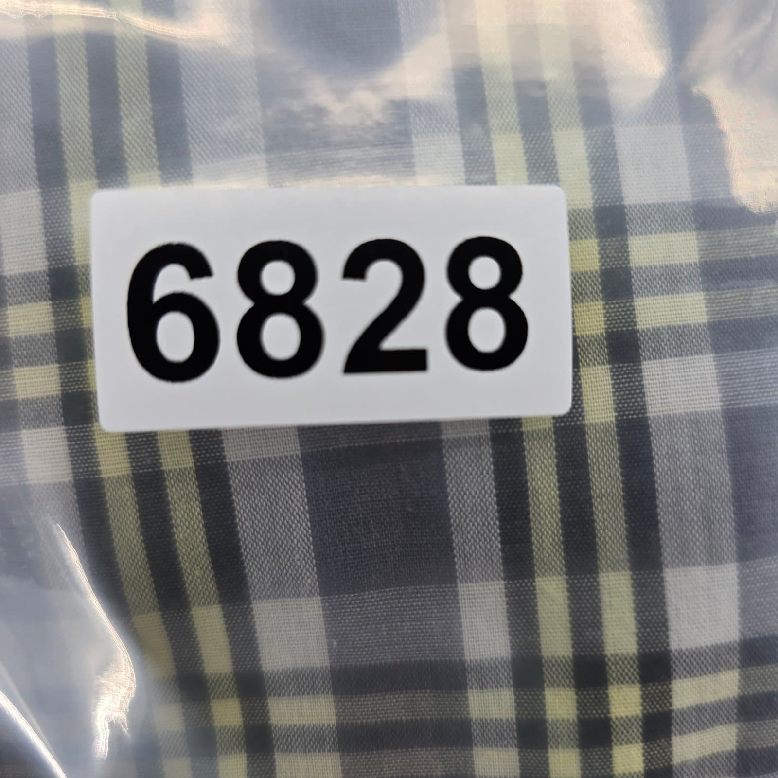 Wedgefield Button Down Mens L Shirt Grey Yellow Plaid Long Sleeve Pocket 6828 - Thumbnail 8