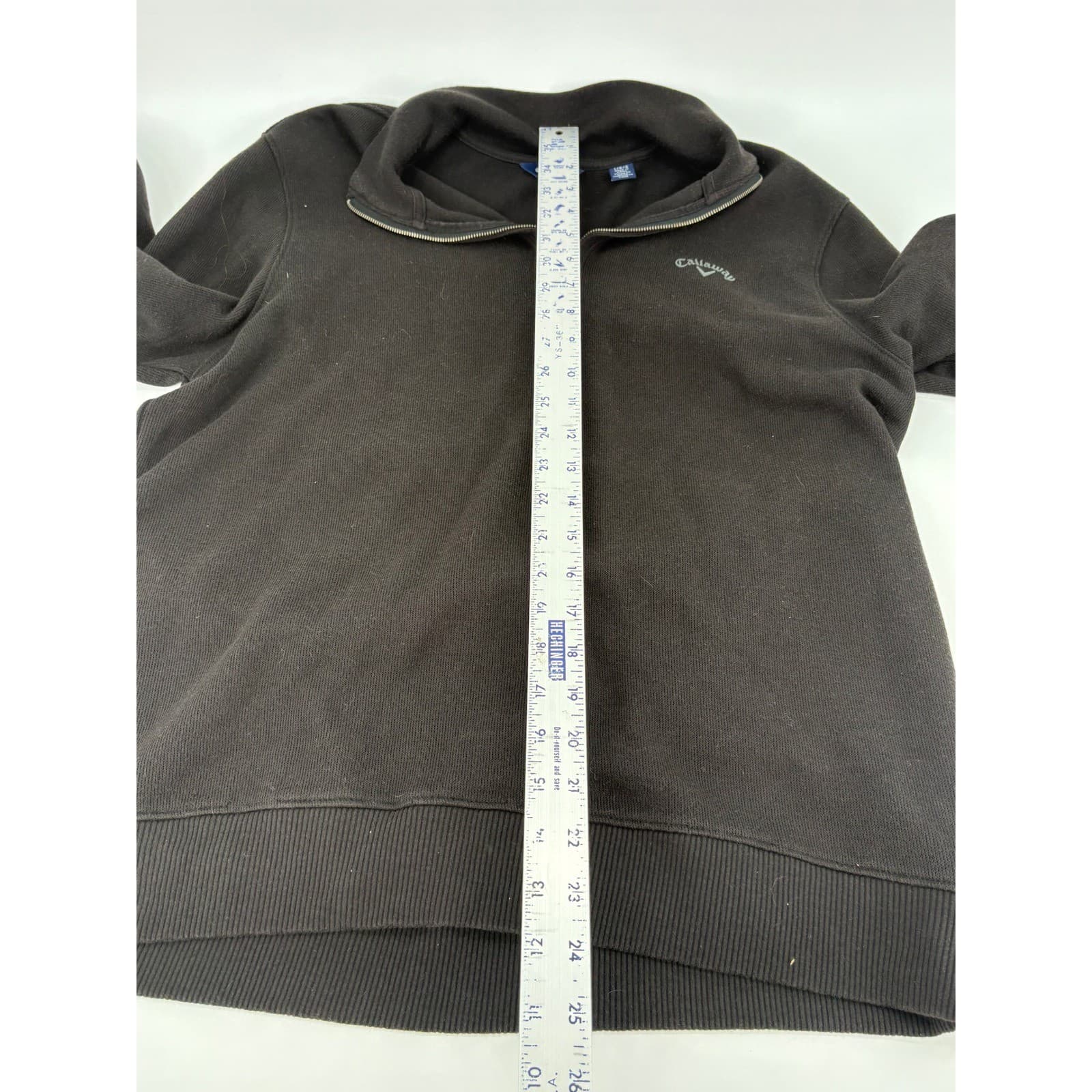 Callaway Mens Brown Long Sleeve 1/4 Zip Golf Pullover Sweatshirt - Large - Thumbnail 7