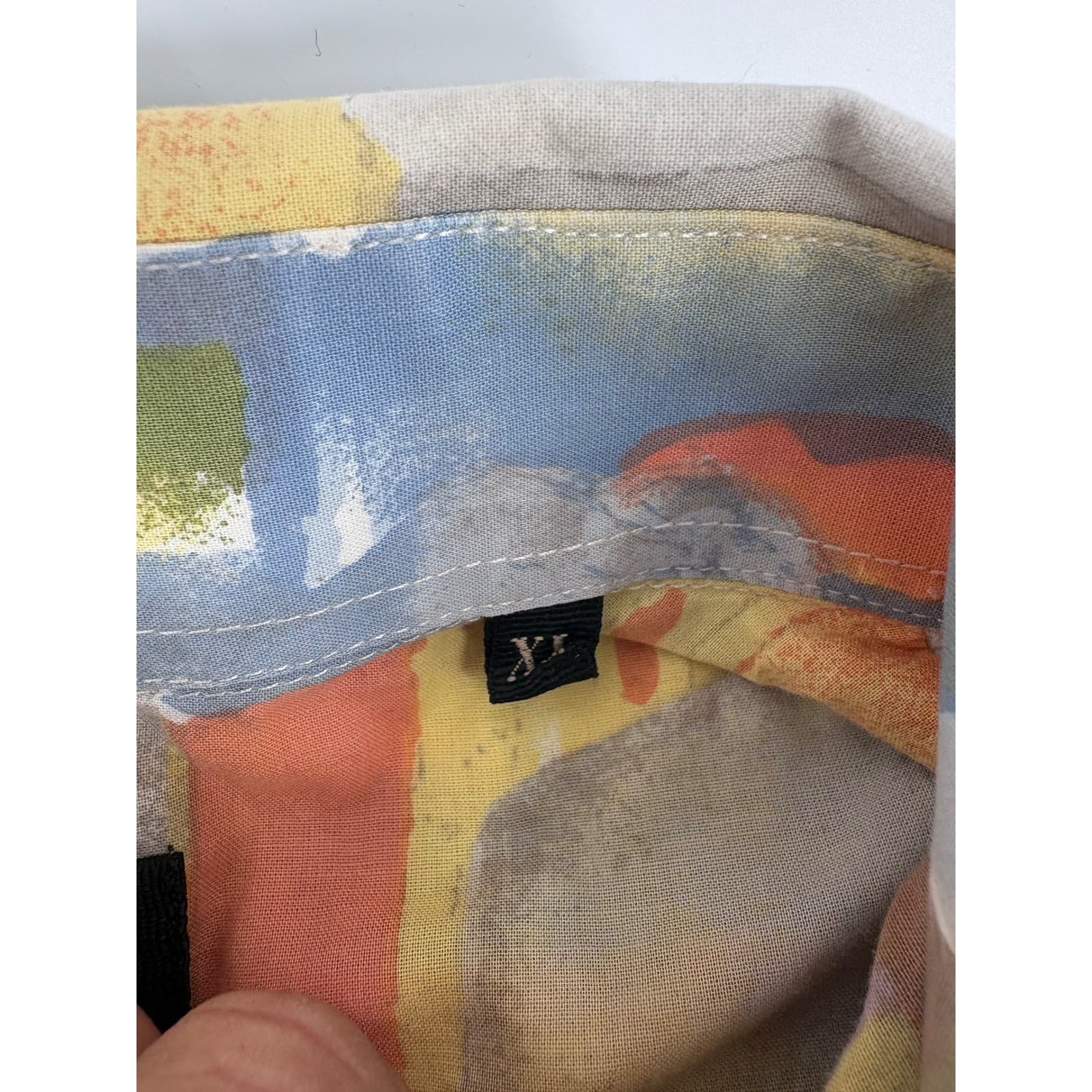 Riscatio Portofino Made in Italy XL Button Up Abstract Print Shirt - Thumbnail 3