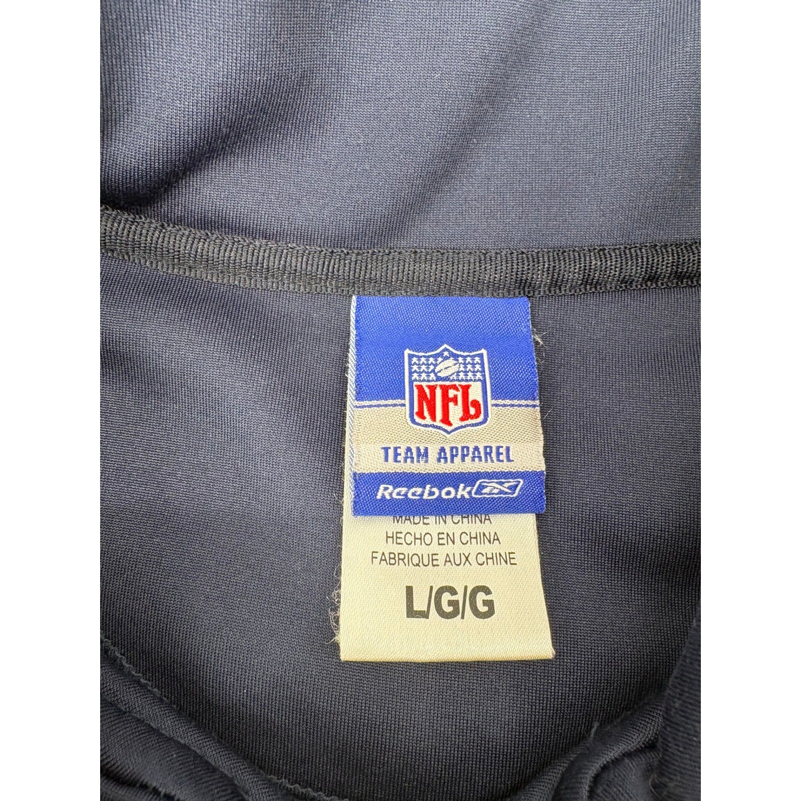Reebok NFL Team Apparel Dallas Cowboys Quarter Zip Pullover Large Navy Mens - Thumbnail 2