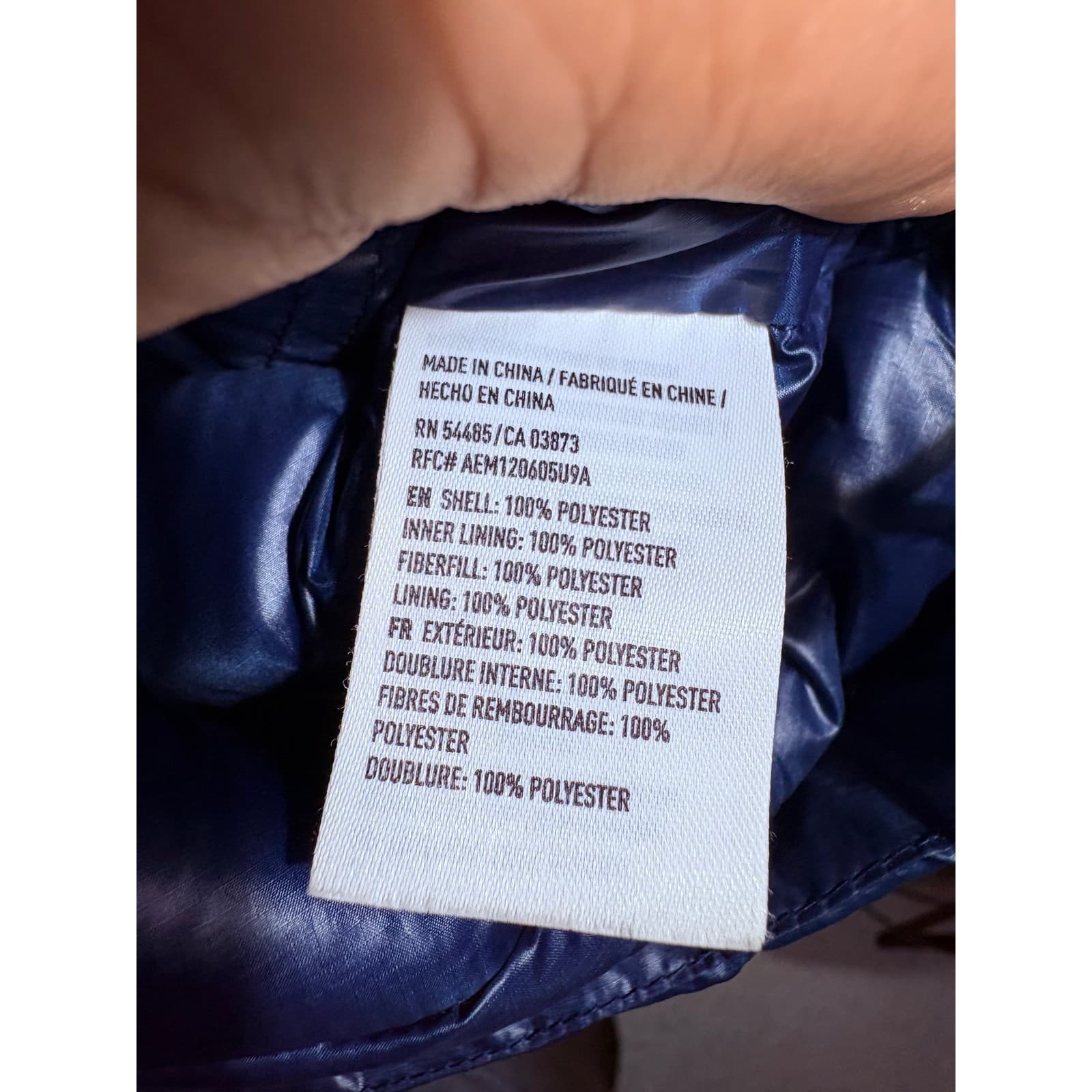 American Eagle Outfitters Mens Puffer Vest Full Zip Blue Small S - Thumbnail 6