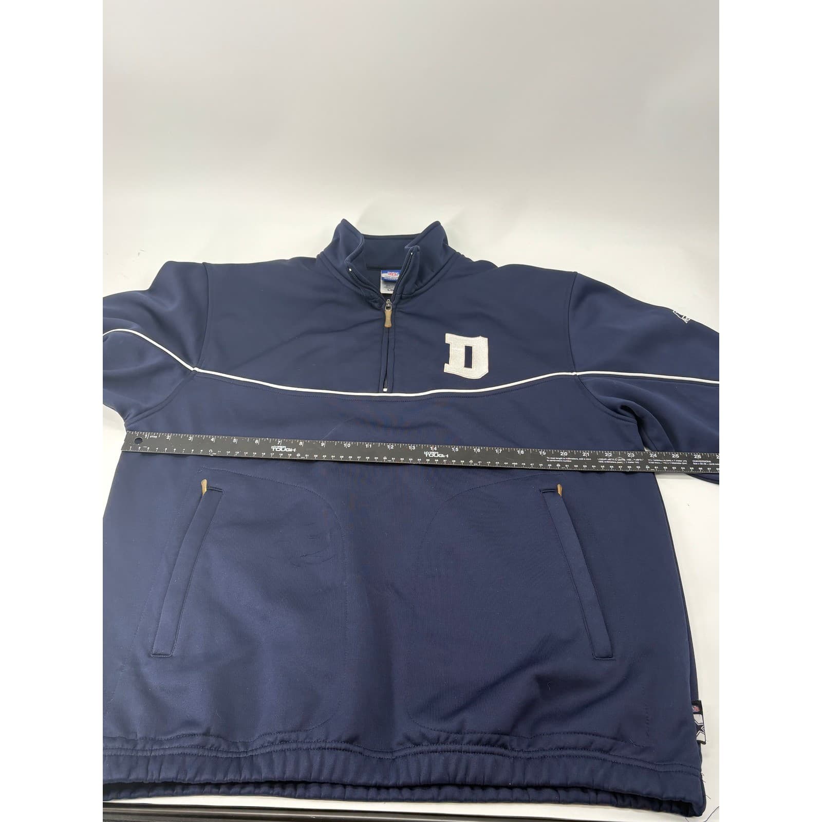 Reebok NFL Team Apparel Dallas Cowboys Quarter Zip Pullover Large Navy Mens - Thumbnail 5