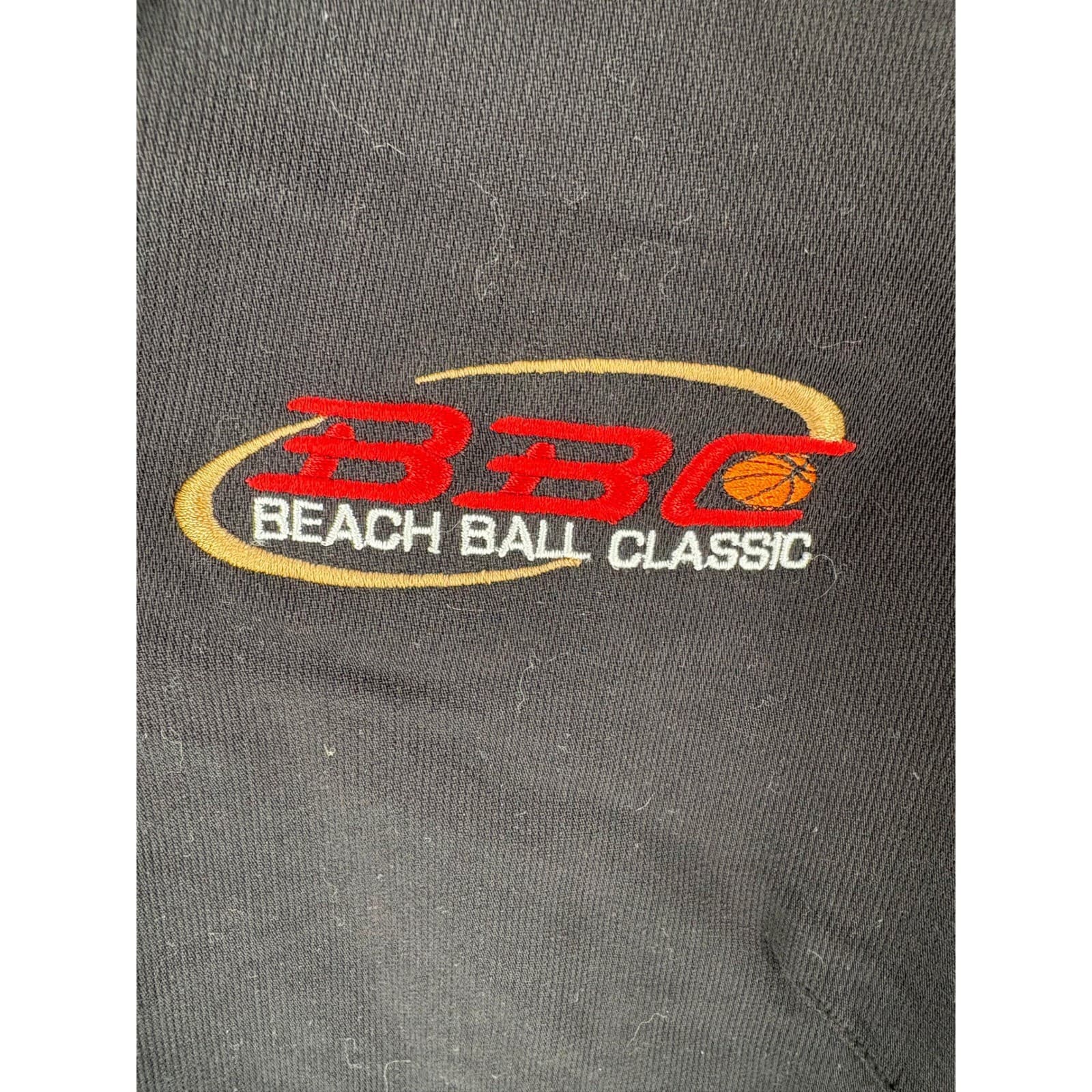 Devon Jones Black Short Sleeve Button Up Shirt BBC Beach Ball Classic Size M - Thumbnail 3