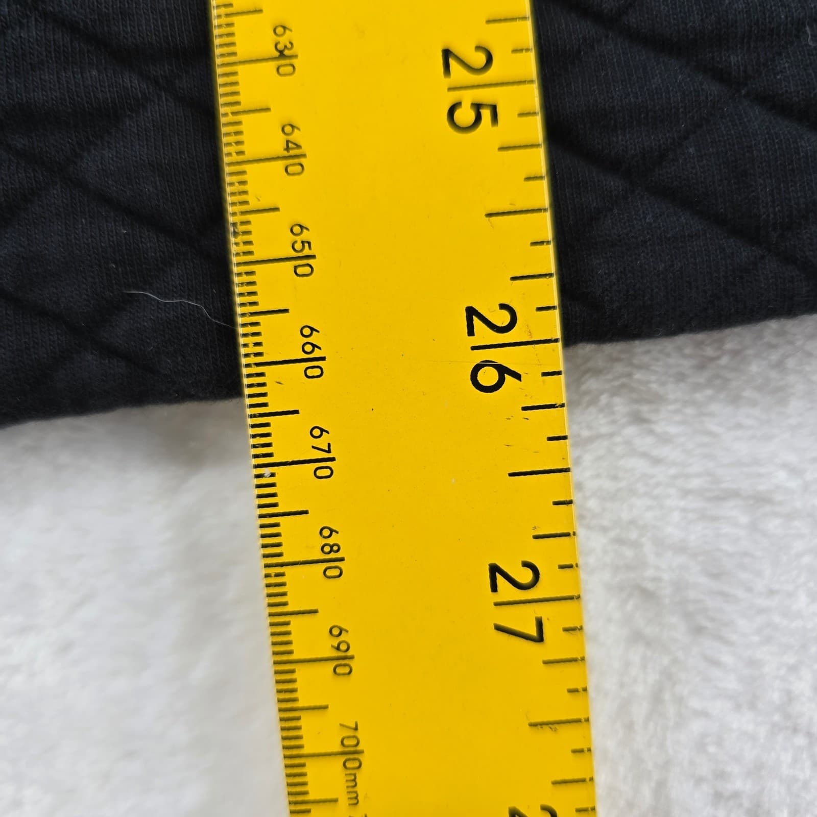 Lands' End Sweatshirt Womens XL Sweatshirt Black Quilted Diamond Crewneck 6893 - Thumbnail 6