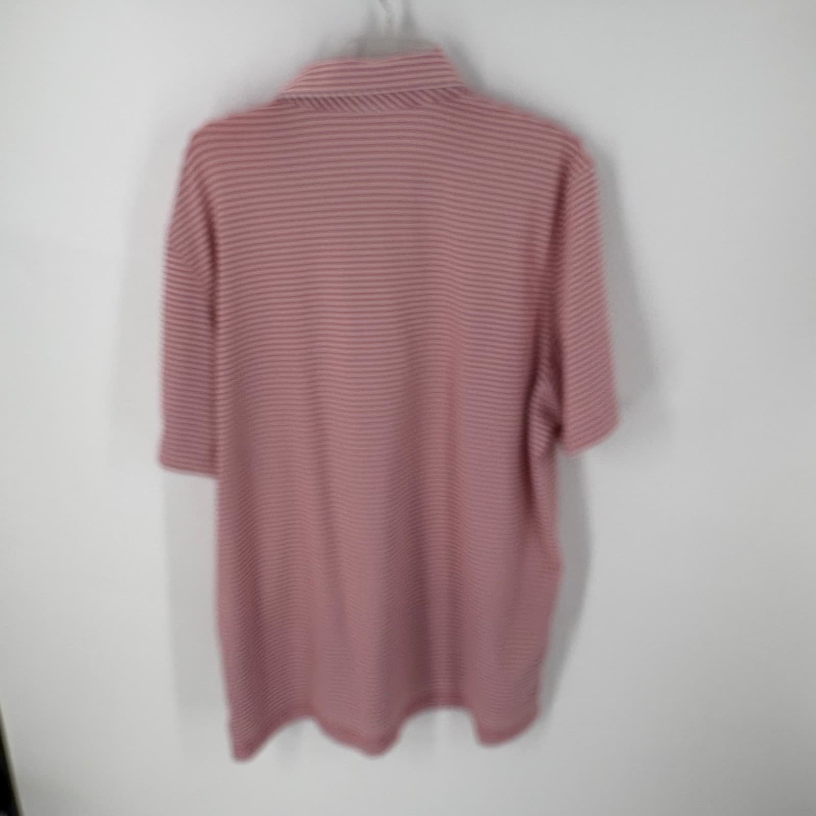 Vineyard Vines Men's Red Striped Performance Polo Shirt XL Whale Logo - Thumbnail 5