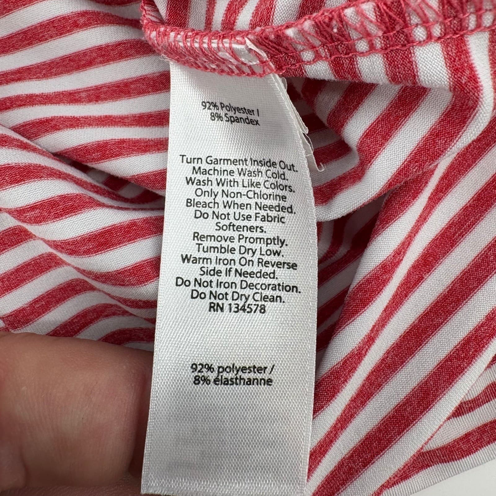Vineyard Vines Men's Red Striped Performance Polo Shirt XL Whale Logo - Thumbnail 6