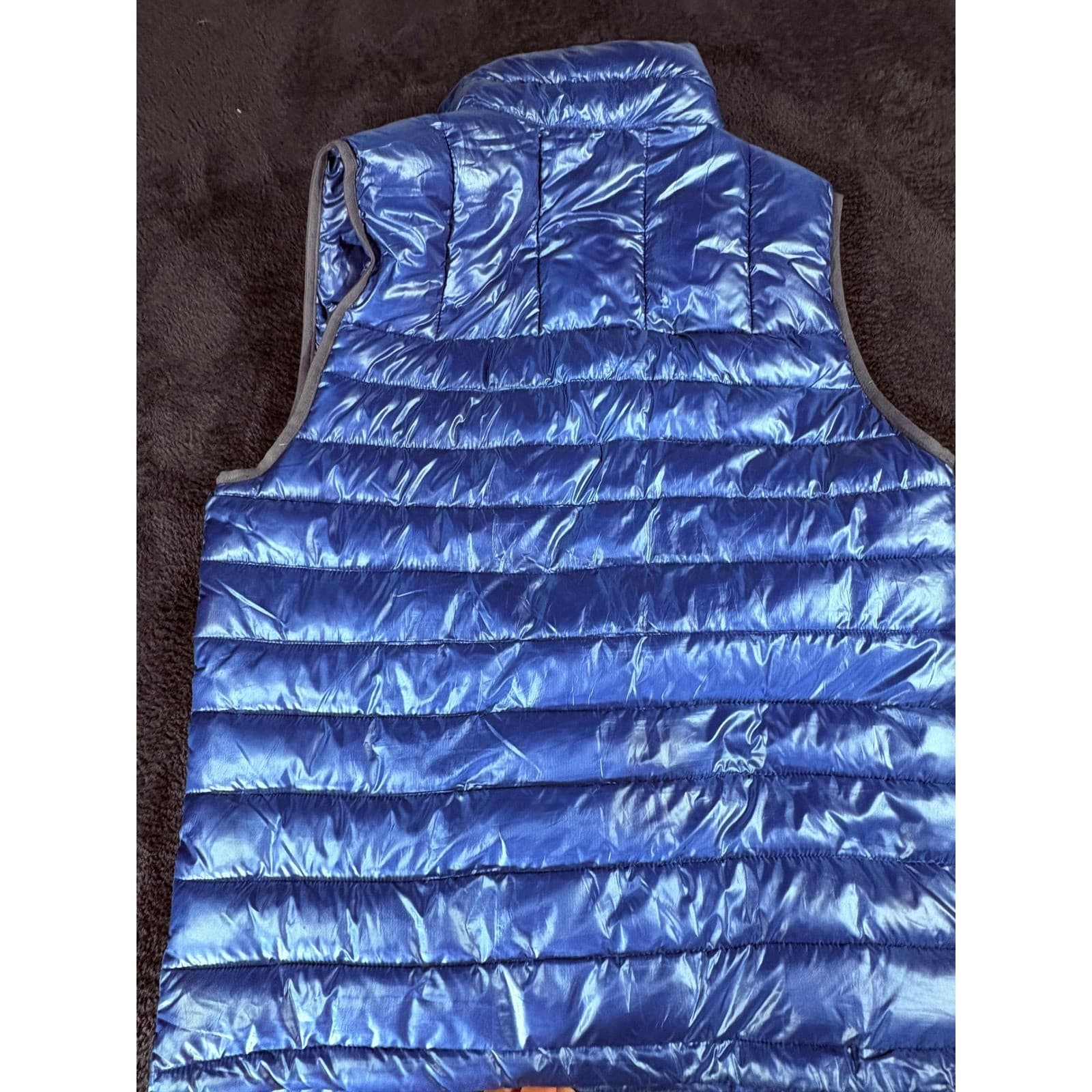 American Eagle Outfitters Mens Puffer Vest Full Zip Blue Small S - Thumbnail 5