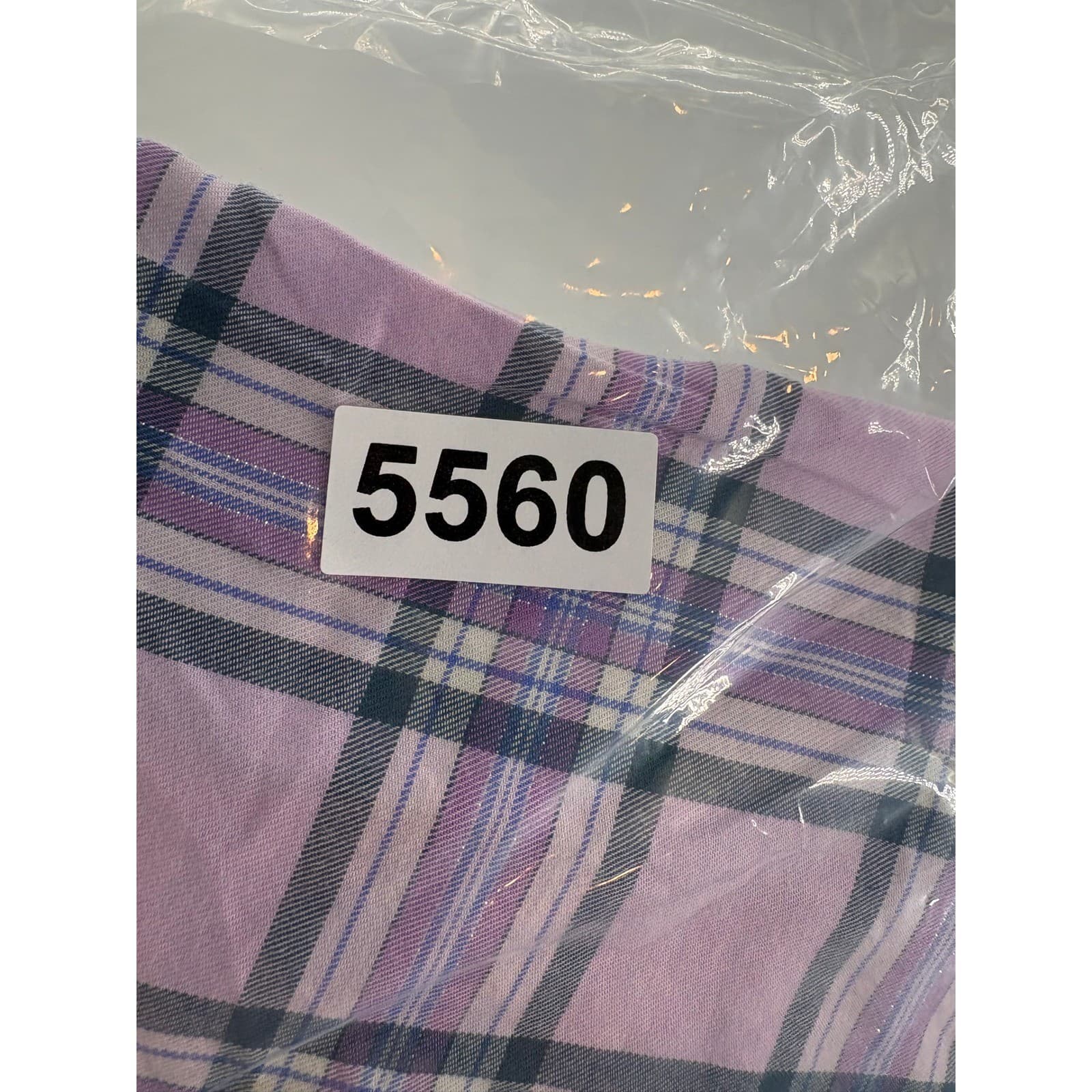 Talbots Petite Plaid Button Down Shirt Women's Long Sleeve Purple White Green LP - Thumbnail 7