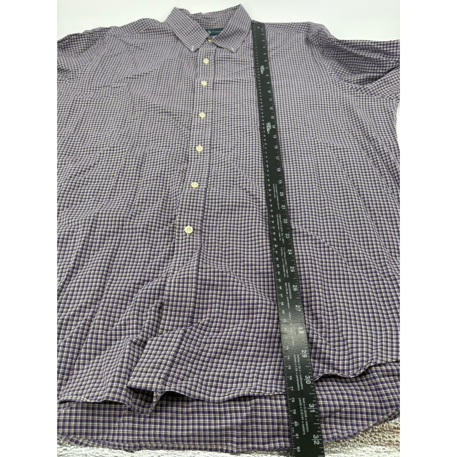 Ralph Lauren Classic Fit Button Down Shirt Check XXL Purple Mens - Thumbnail 5