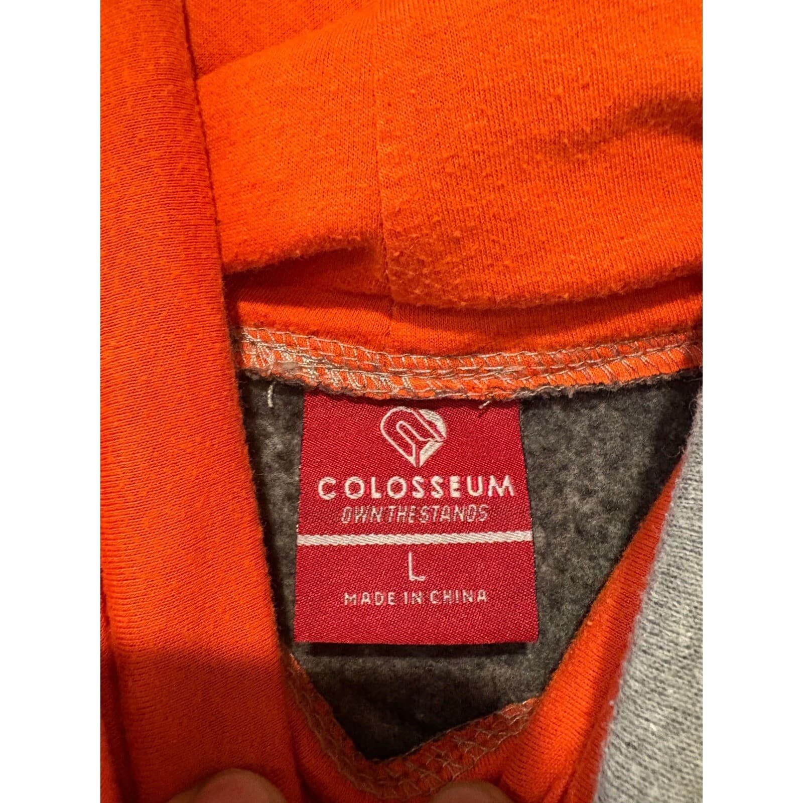 Colosseum Clemson Tigers NCAA Pullover Hoodie Sweatshirt Orange L - Thumbnail 2
